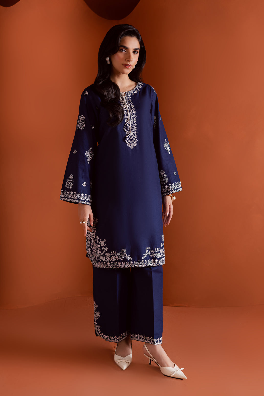 Winter - Bloomy - 2Pc Embroidered Dress