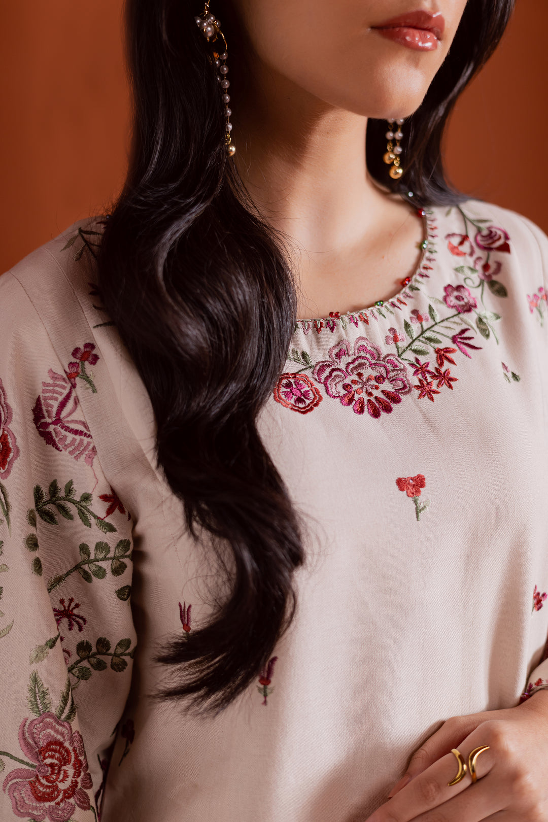 Colours 2Pc - Embroidered Cambric Dress