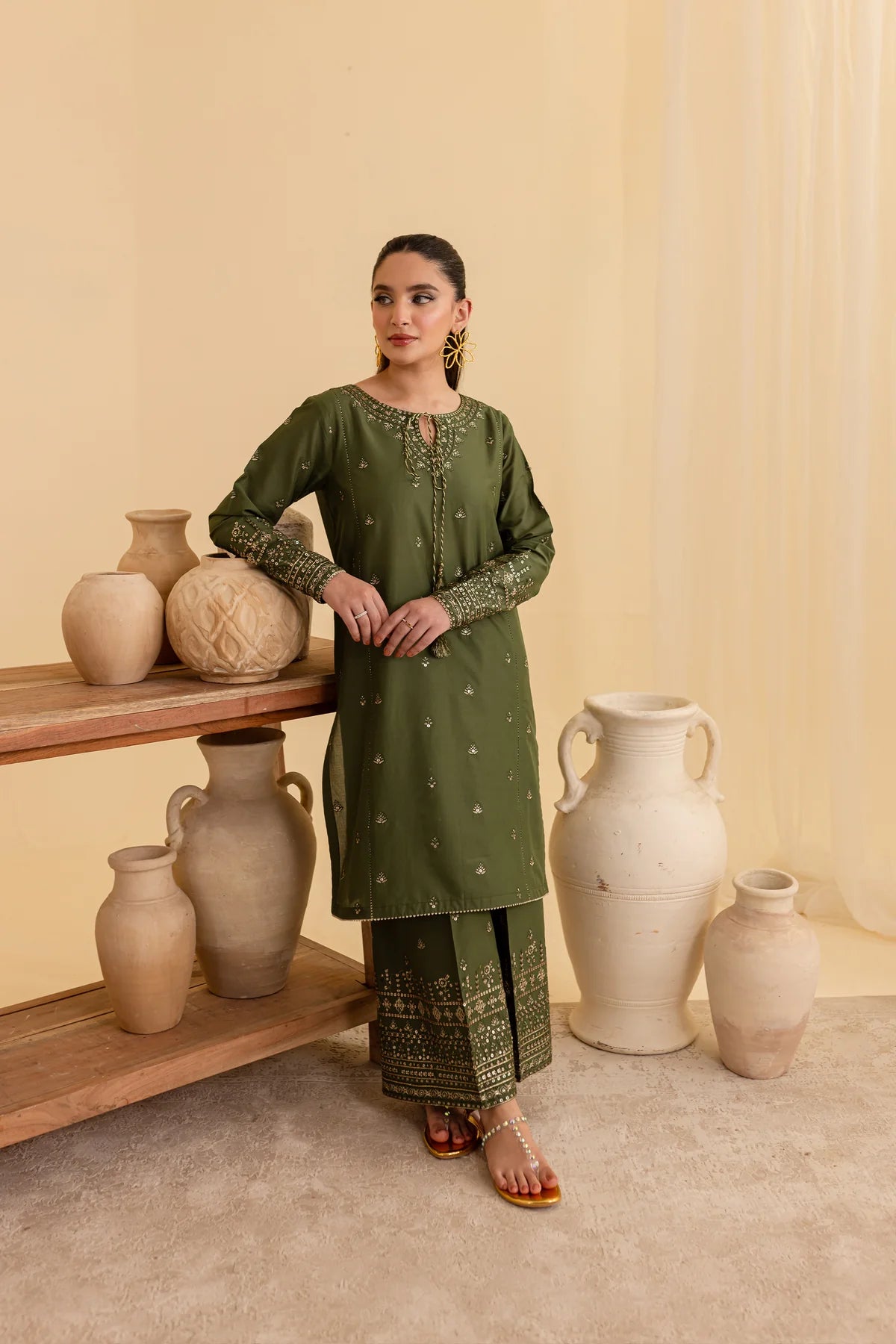 Imre 2Pc - Embroidered Pima Lawn