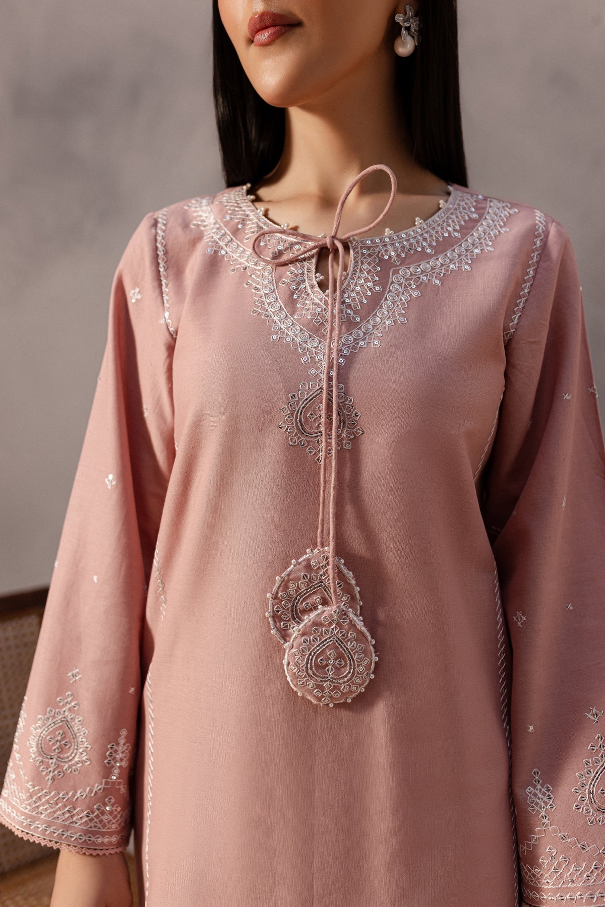 Best Seller - Cotton Candy - 2Pc Stitched Embroidered Dress