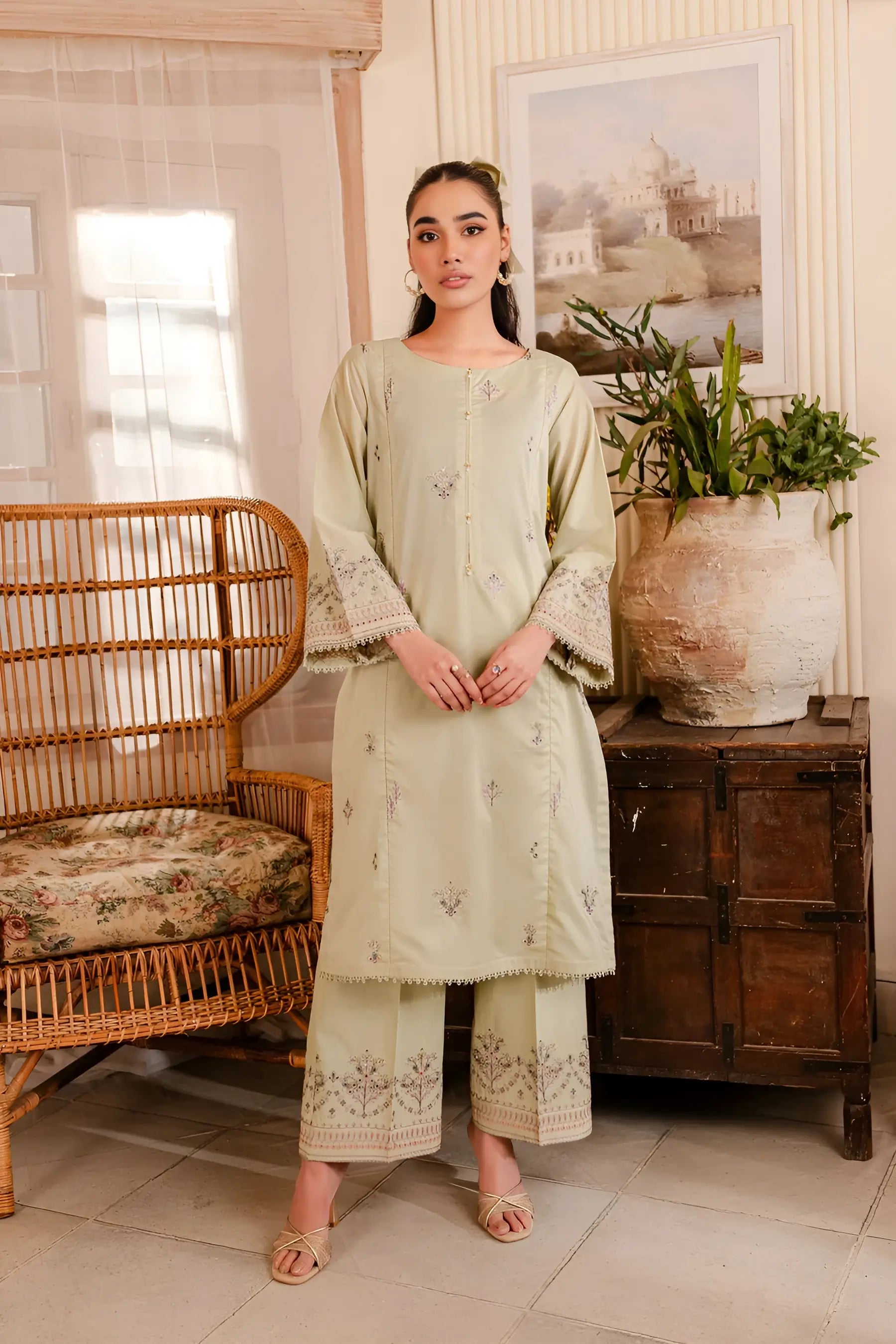 Agape 2Pc - Embroidered Lawn Dress