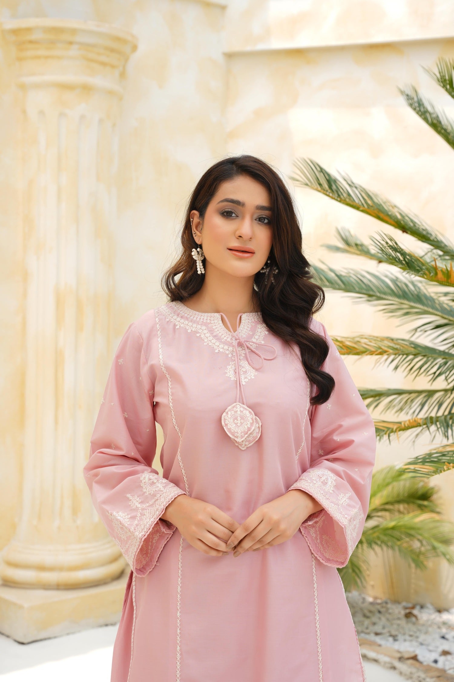 Cotton Candy 2Pc Embroidered Swiss Cambric Dress