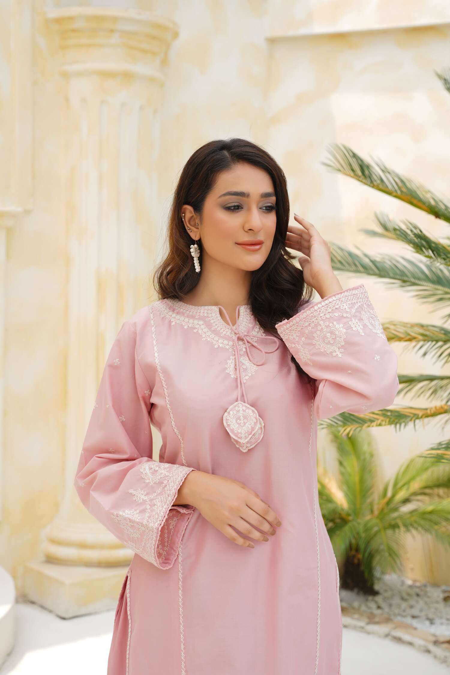 Cotton Candy 2Pc Embroidered Swiss Cambric Dress