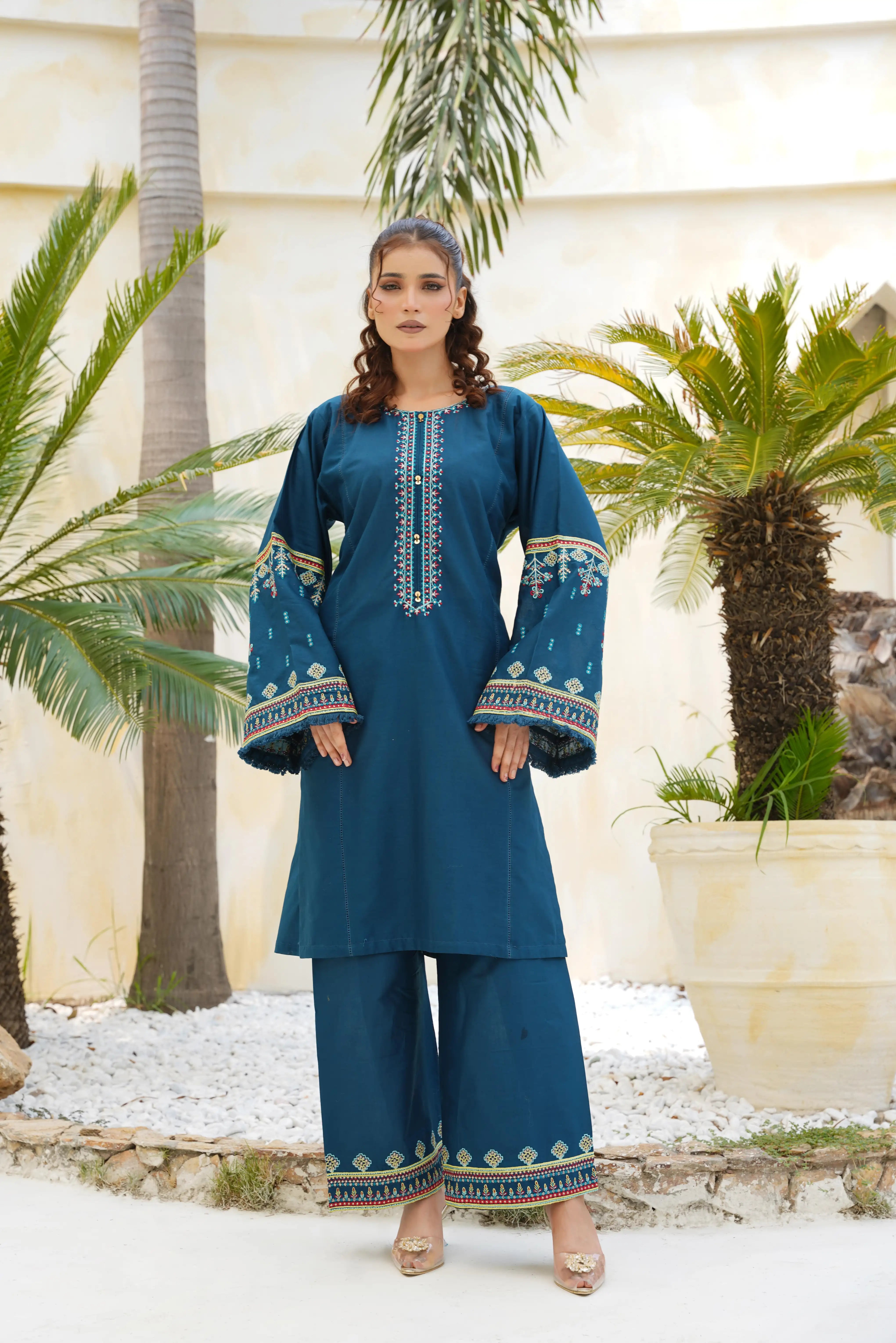 Winter - Sooya - 2Pc Embroidered Dress