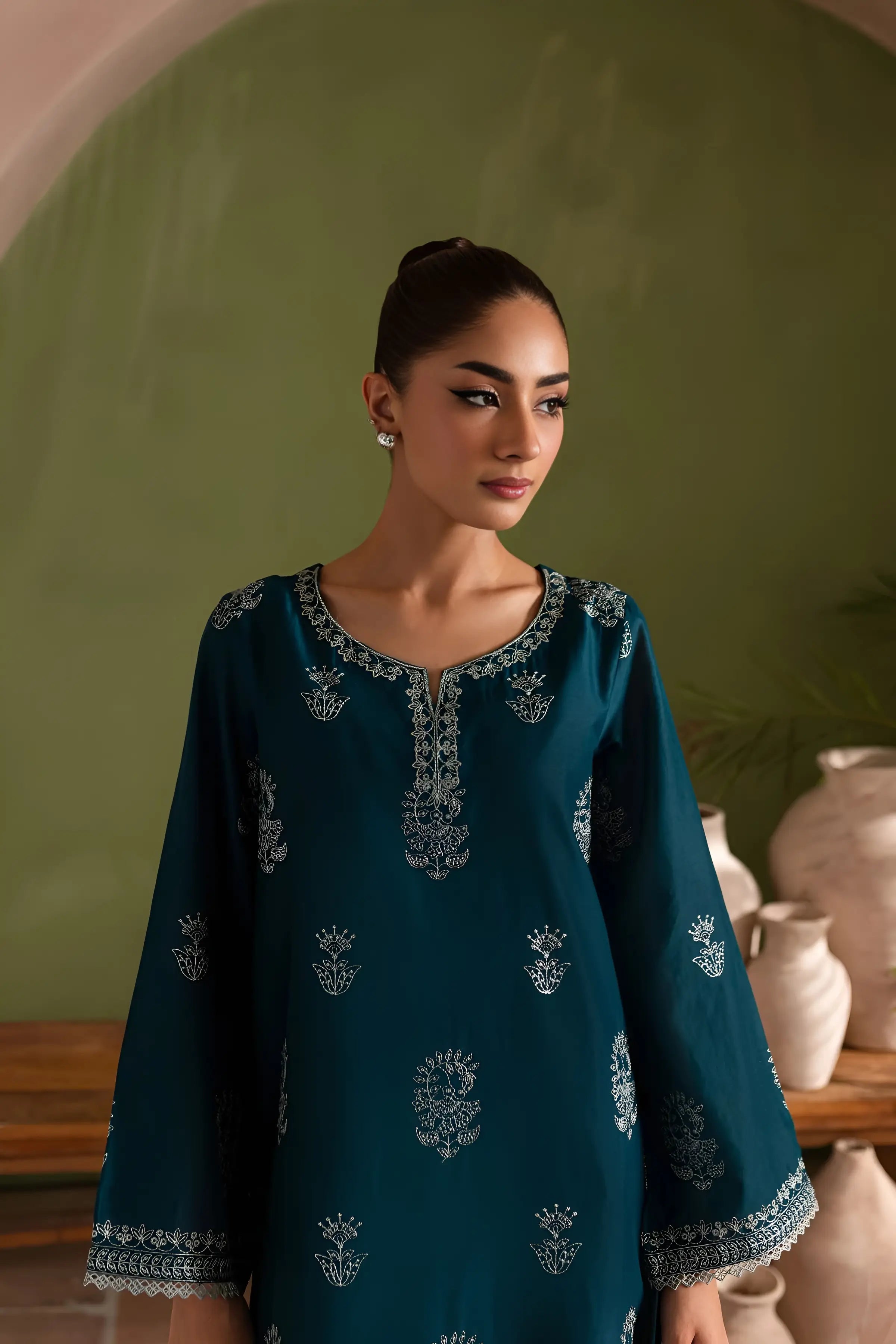 Winter Best Selling - Aqua Beach - 2Pc Embroidered Dress