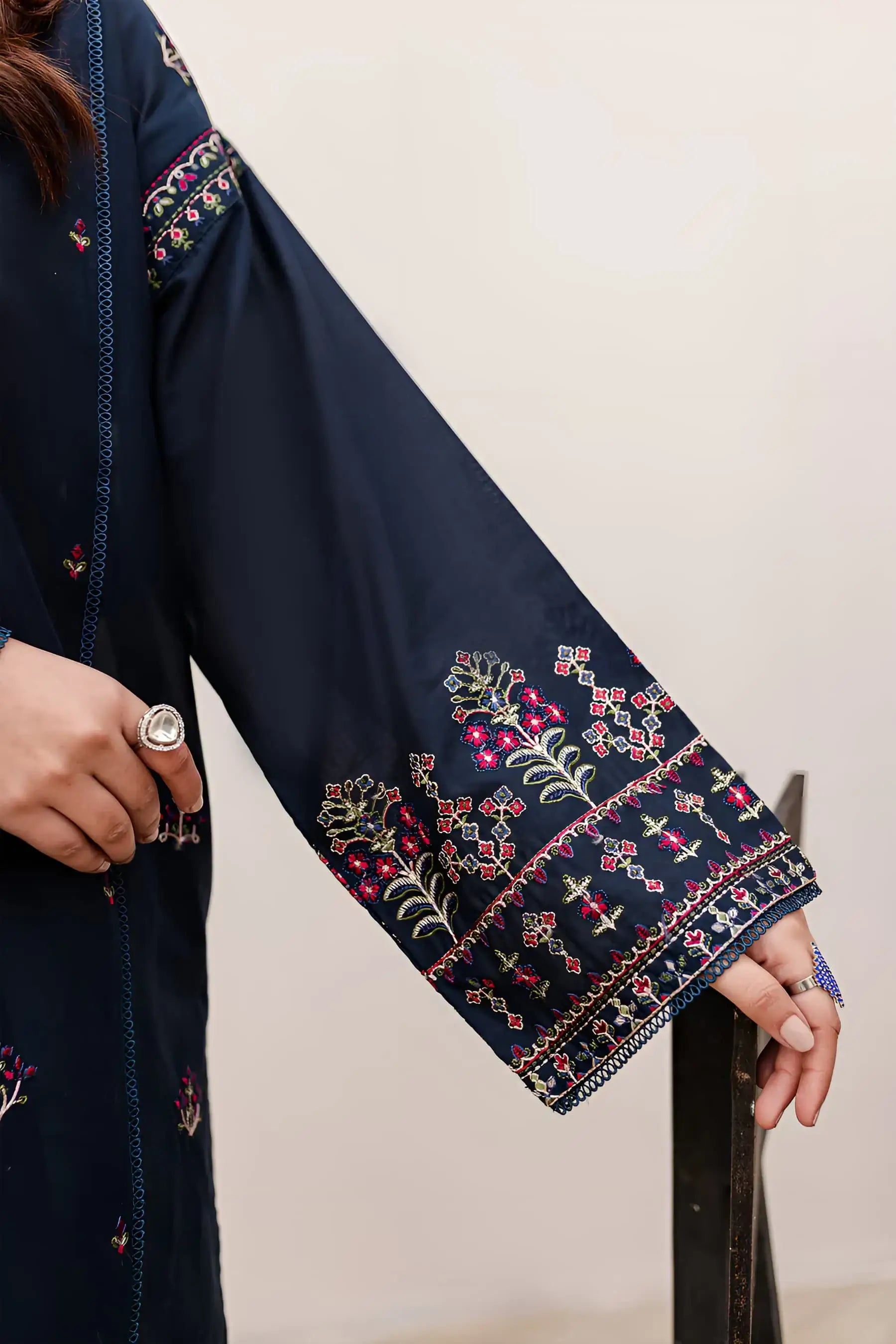 MIDNIGHT BLUE - 2PC BEST SELLING -EMBROIDERED