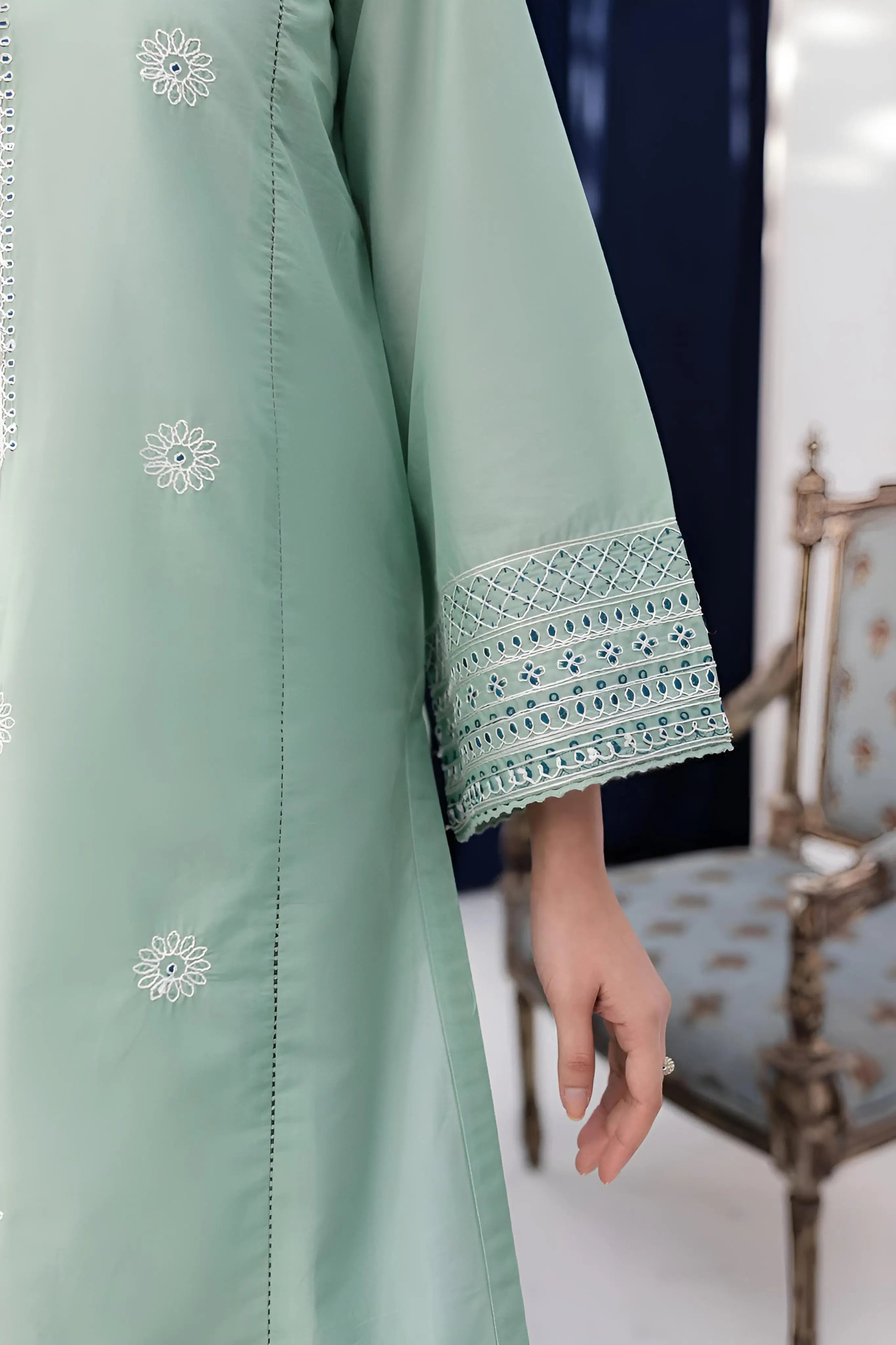 Embroidered Pima Lawn Dress