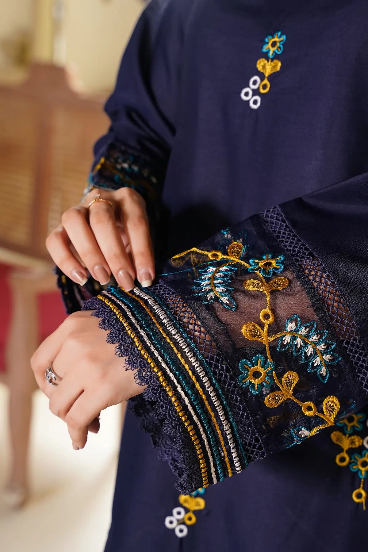 Reef 2Pc - Embroidered Swiss Cambric Dress