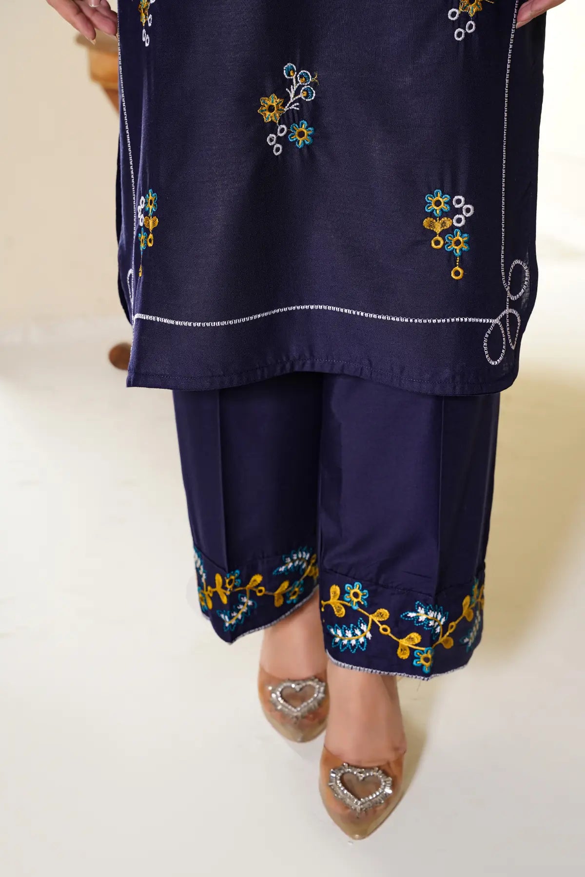 Reef 2Pc - Embroidered Swiss Cambric Dress