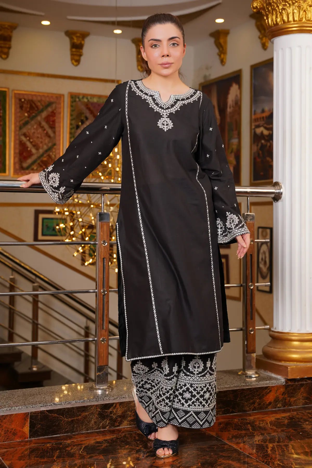 Zara 2pc Embroidered Dress