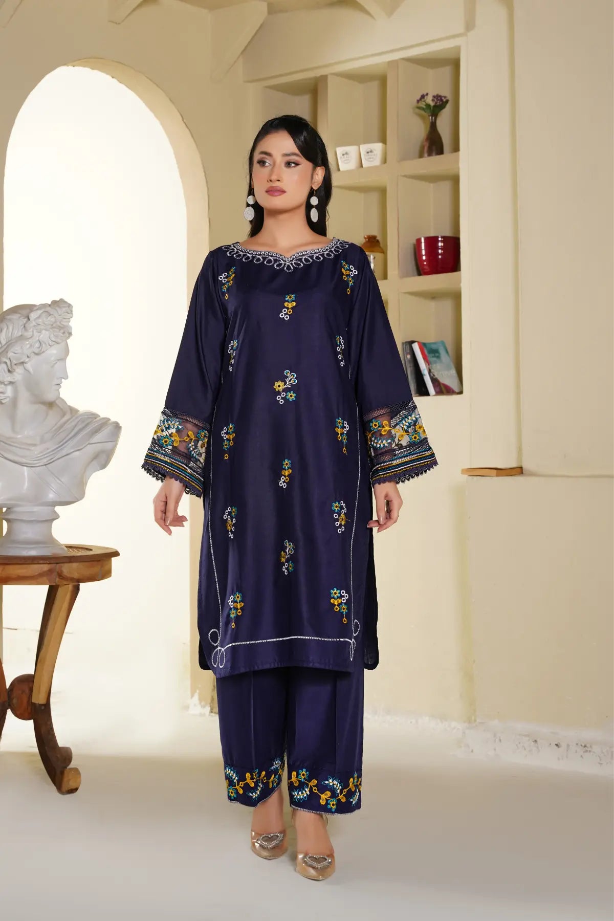 Winter - Reef - 2Pc Embroidered Dress