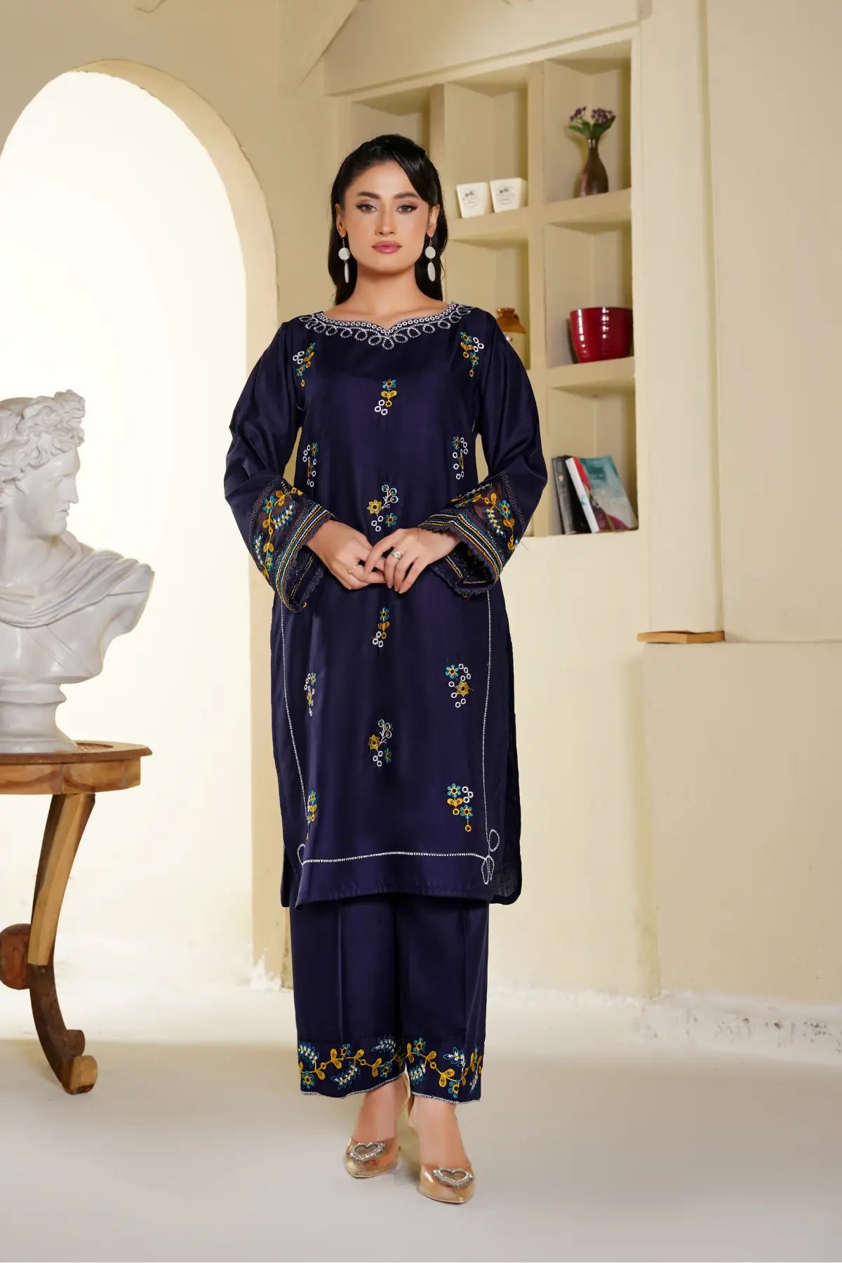 Reef 2Pc - Embroidered Swiss Cambric Dress