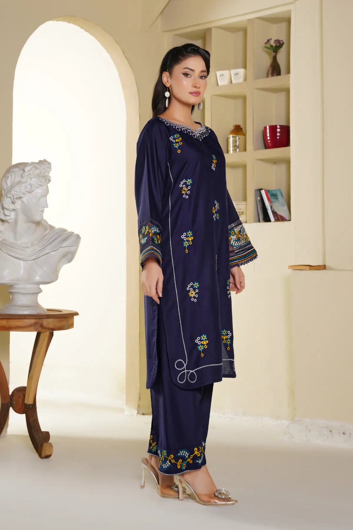 Reef 2Pc - Embroidered Swiss Cambric Dress