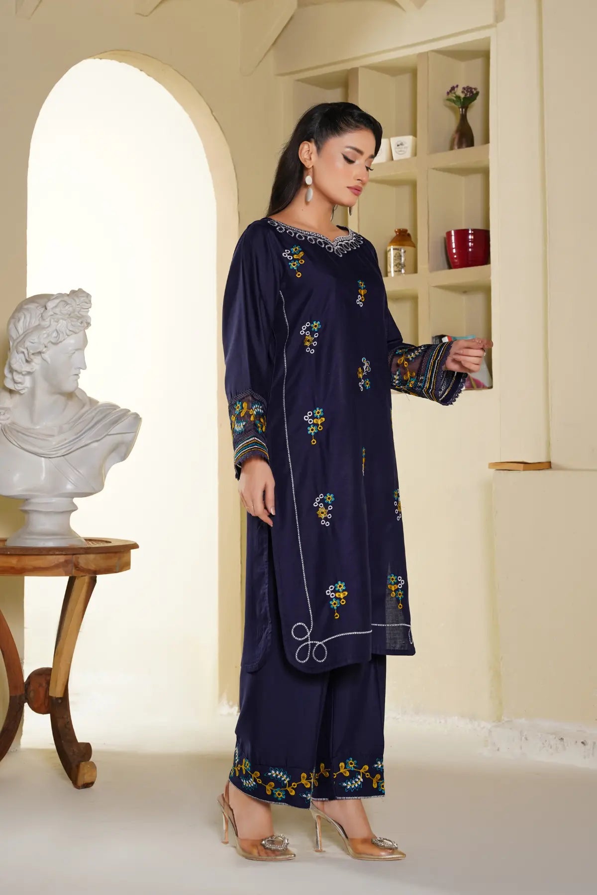 Reef 2Pc - Embroidered Swiss Cambric Dress