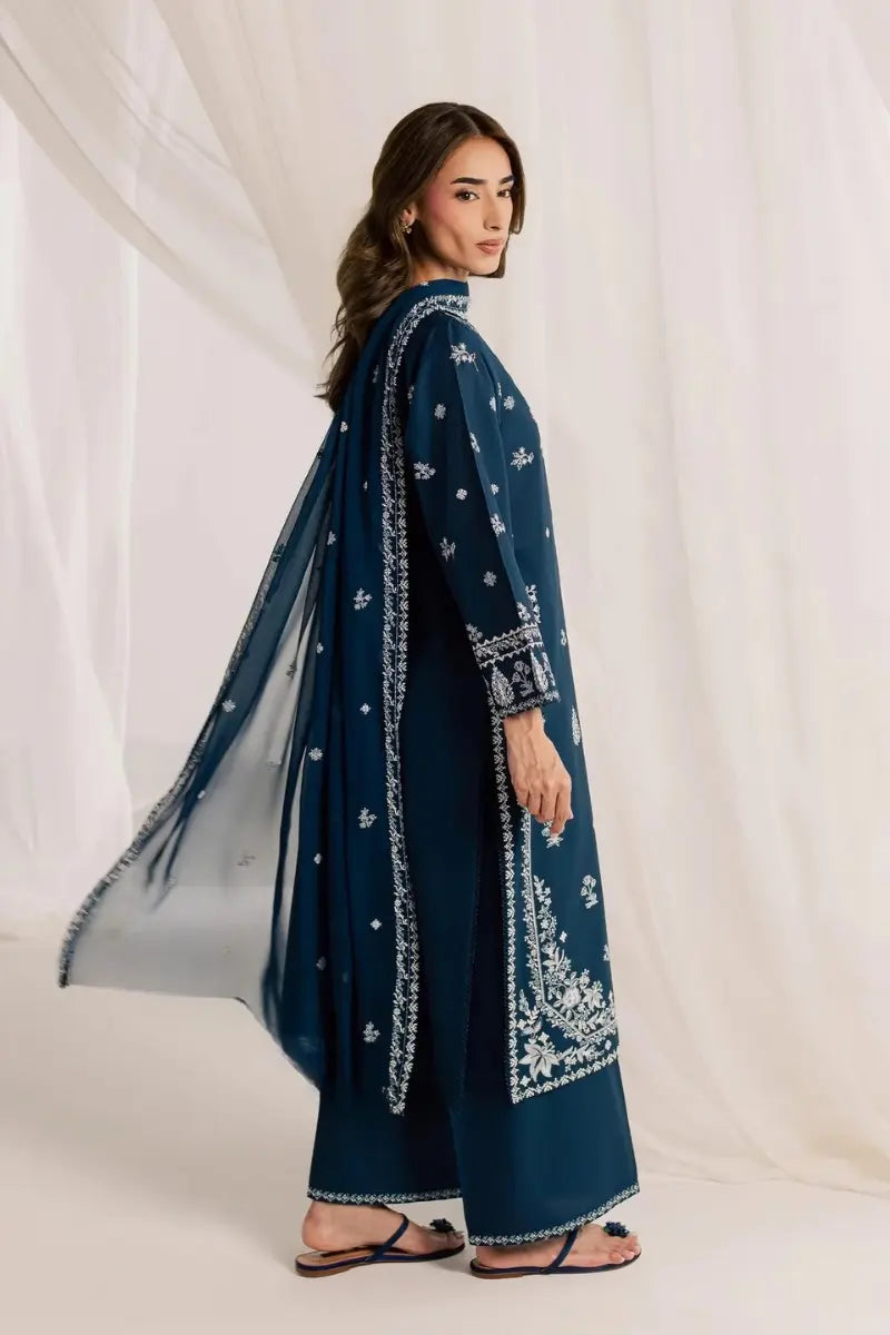 Esaam 3Pc - Embroidered Dress