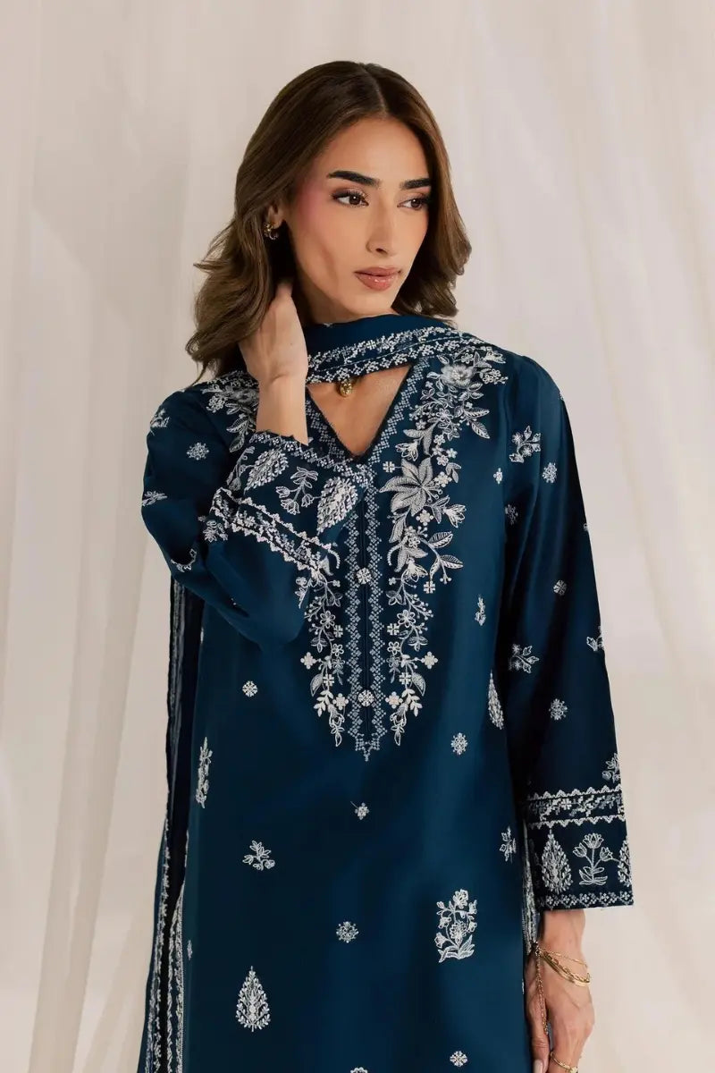 Esaam 3Pc - Embroidered Dress
