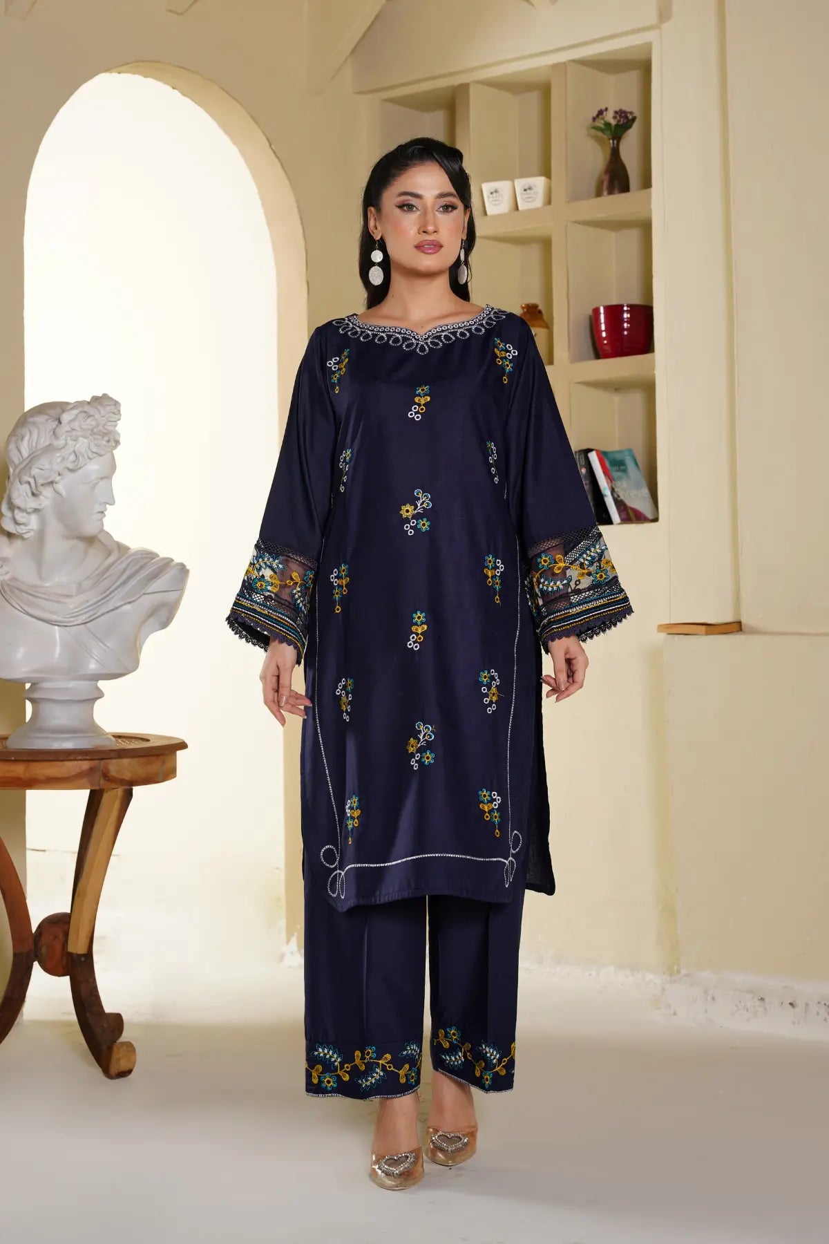 Reef 2Pc - Embroidered Swiss Cambric Dress