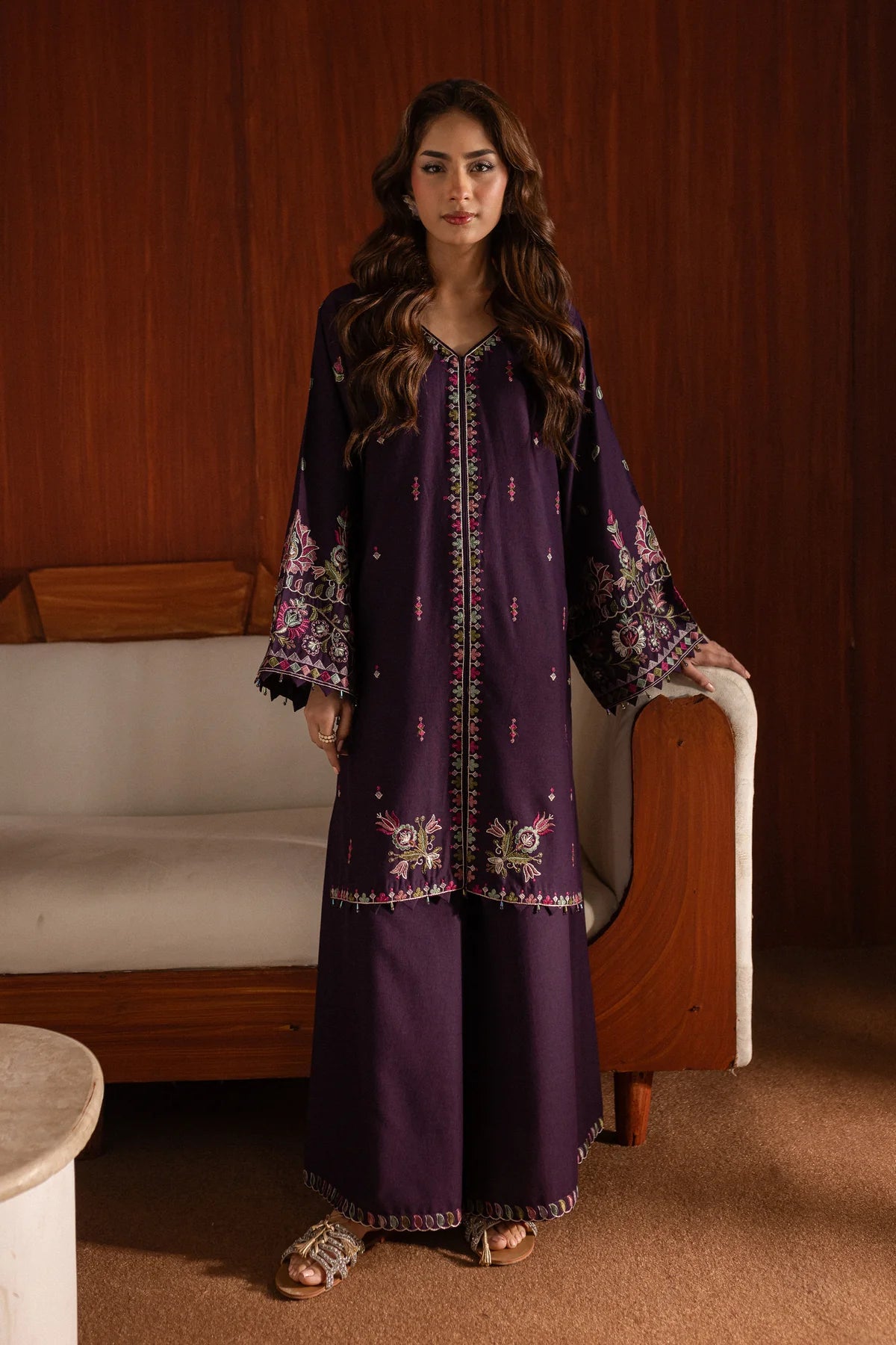 Nora 2Pc - Embroidered Pima Lawn Dress