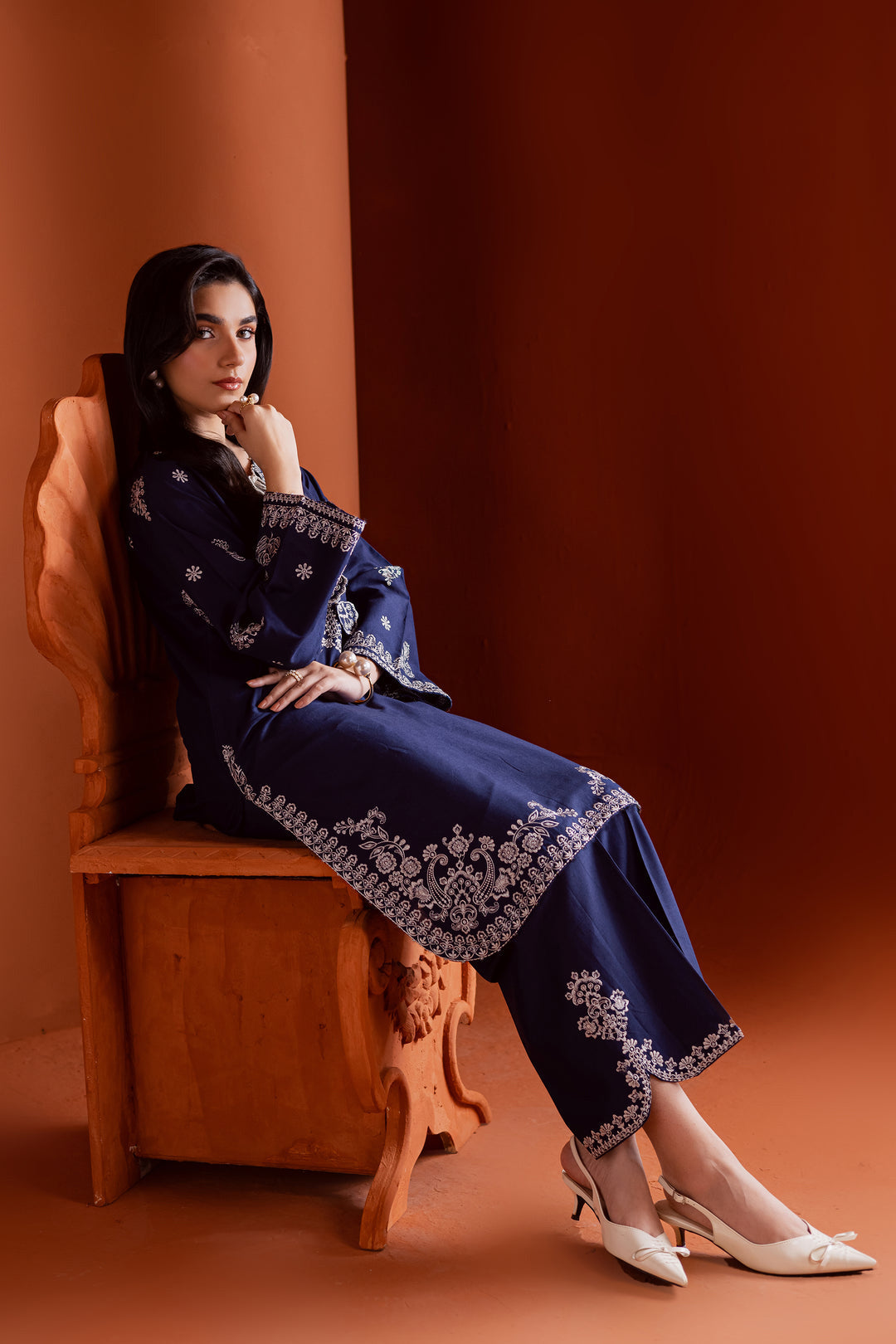 Bloomy 2Pc - Embroidered Dress