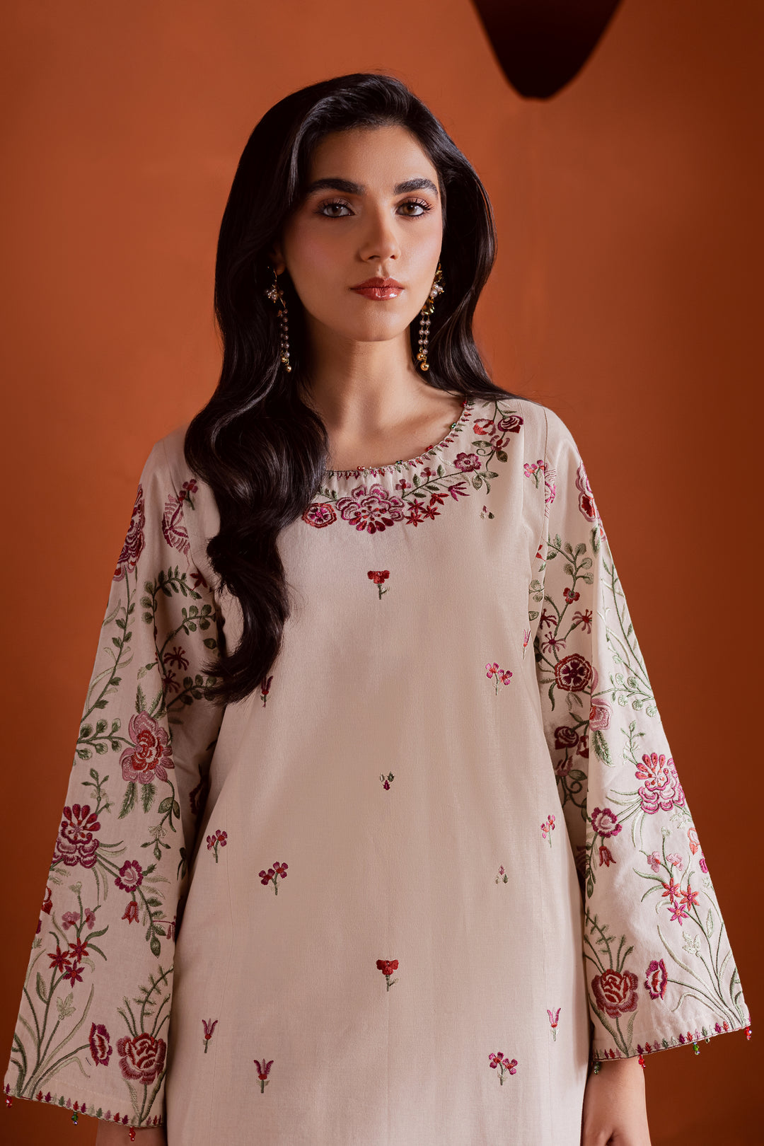 Colours 2Pc - Embroidered Cambric Dress