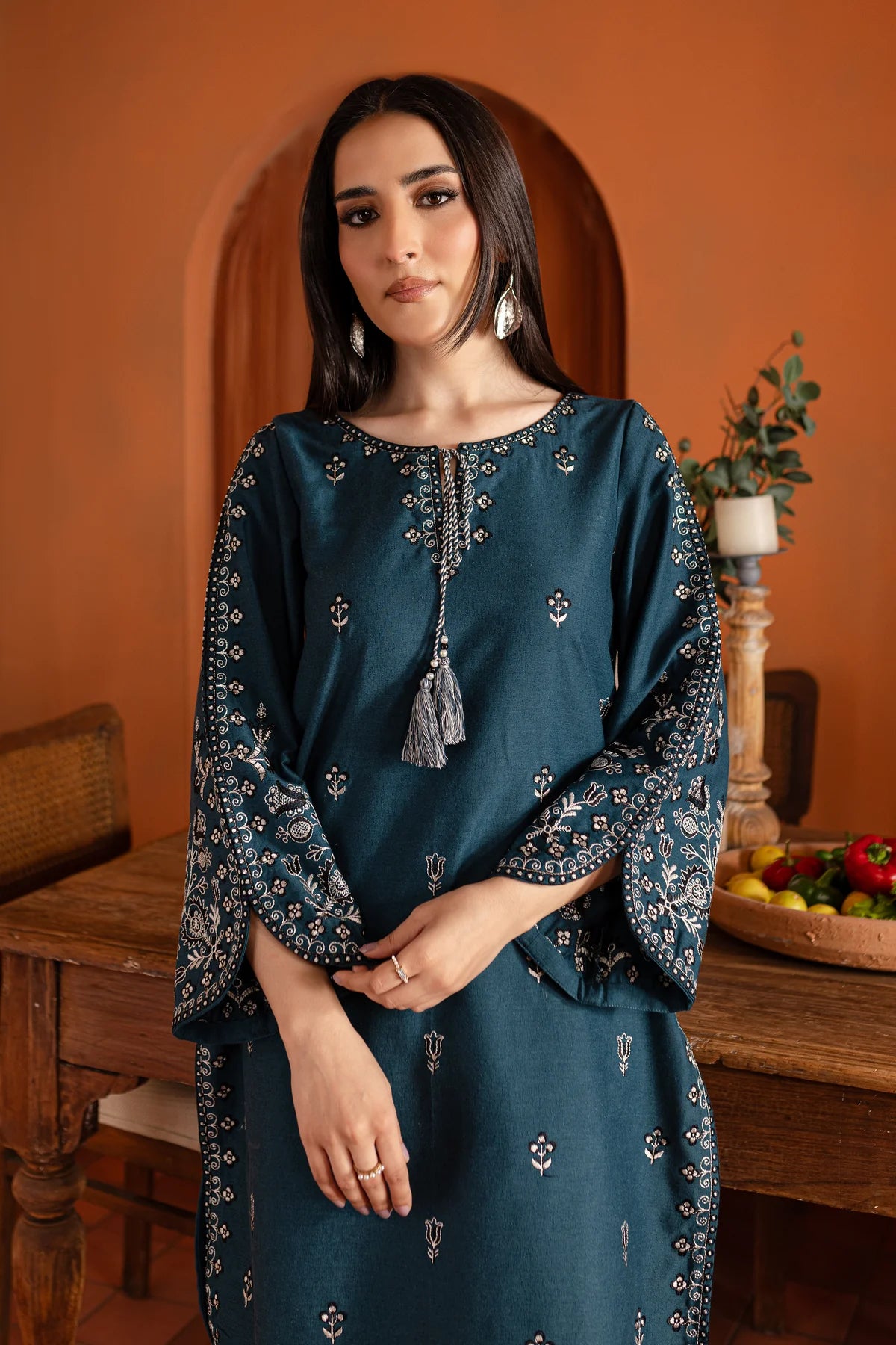 Zinc Beauty  Embroidered Pima Lawn Dress