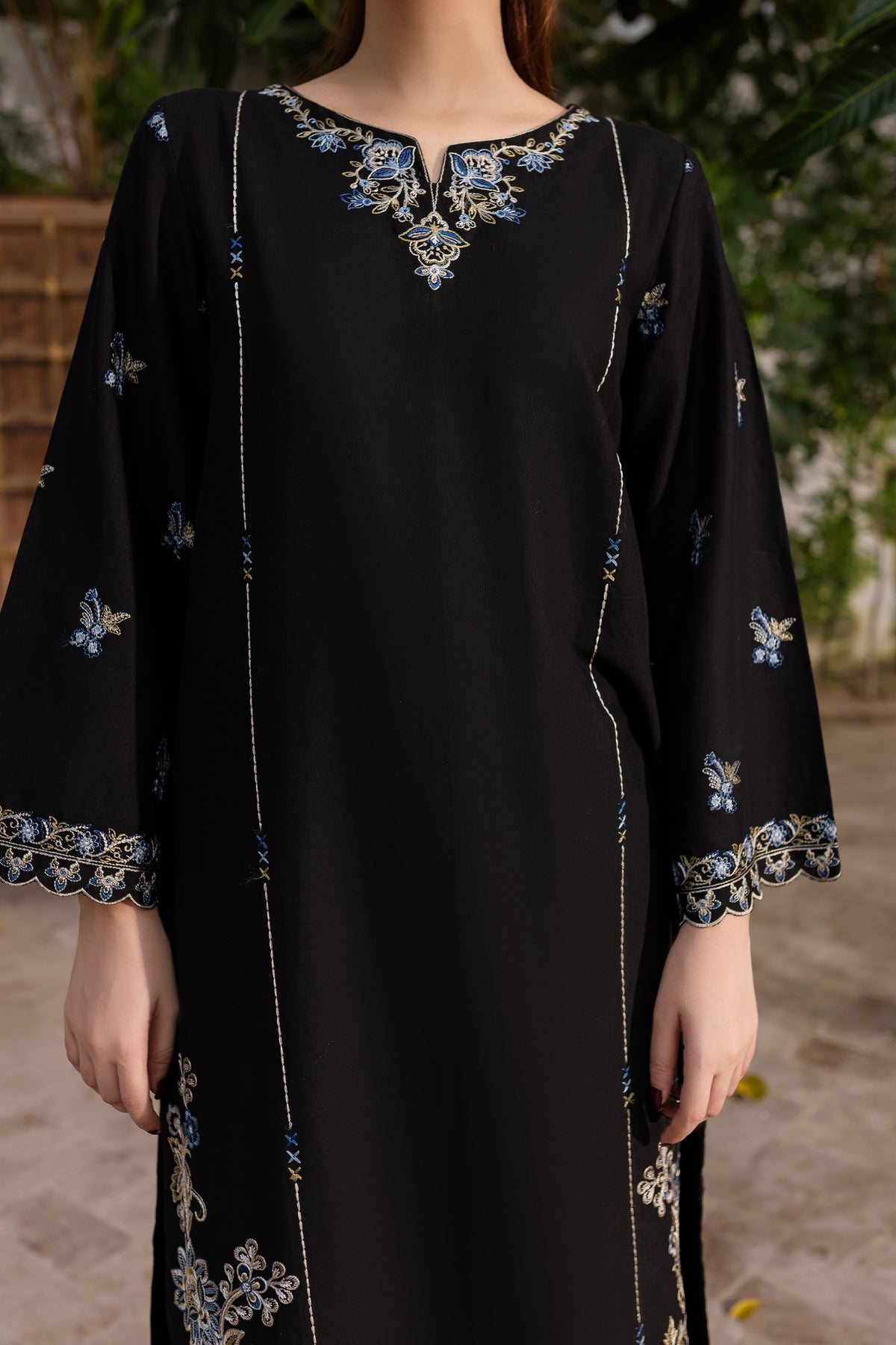 Best Seller - Nashwa- 2Pc Stitched Embroidered Dress