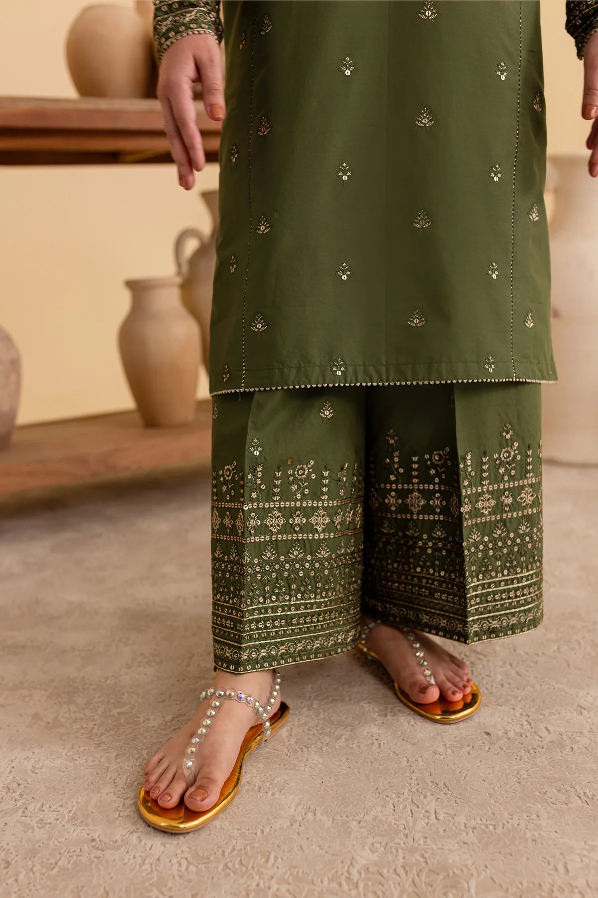 Imre 2Pc - Embroidered Pima Lawn