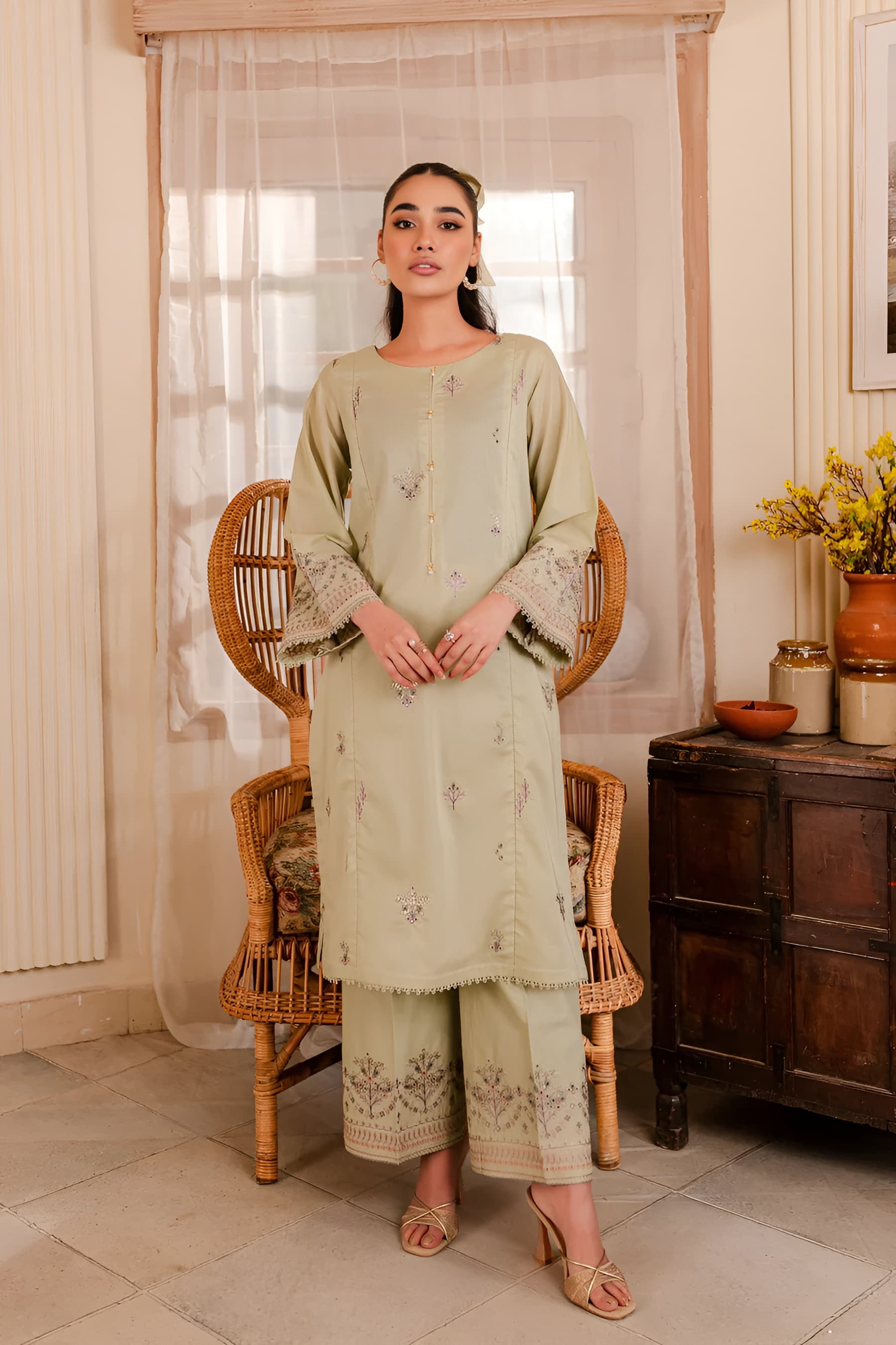 Agape 2Pc - Embroidered Lawn Dress