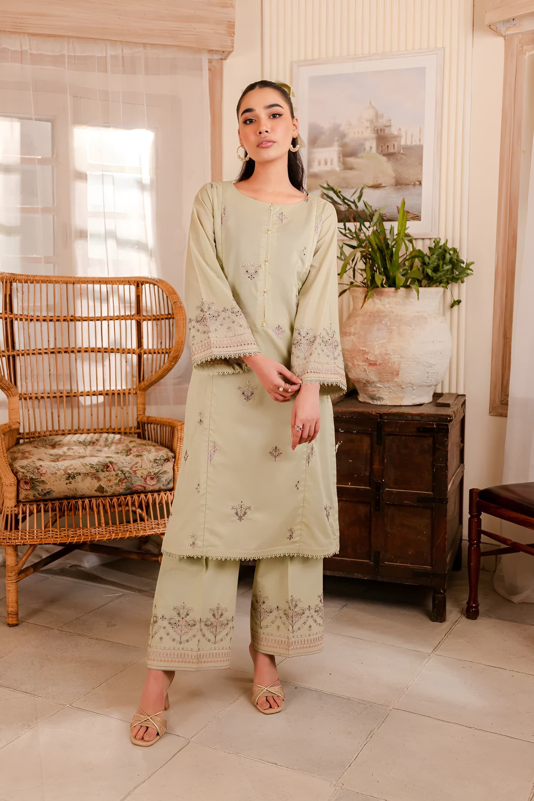 Agape 2Pc - Embroidered Lawn Dress