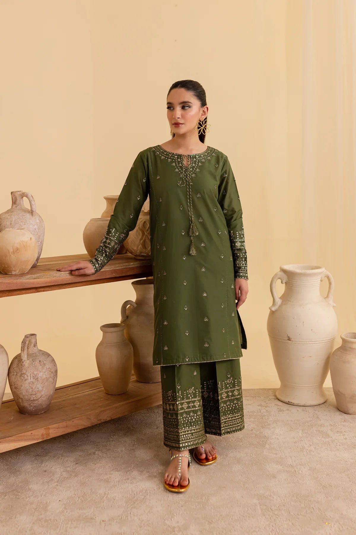 Imre 2Pc - Embroidered Pima Lawn