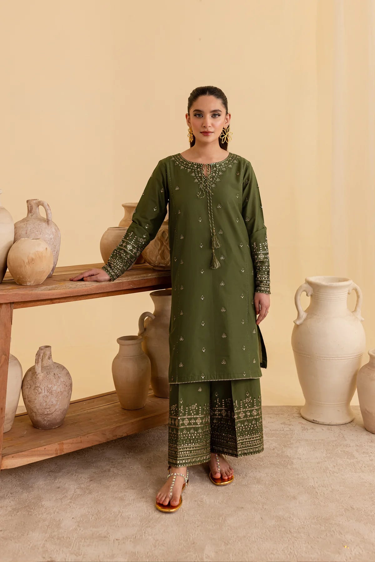 Imre 2Pc - Embroidered Pima Lawn