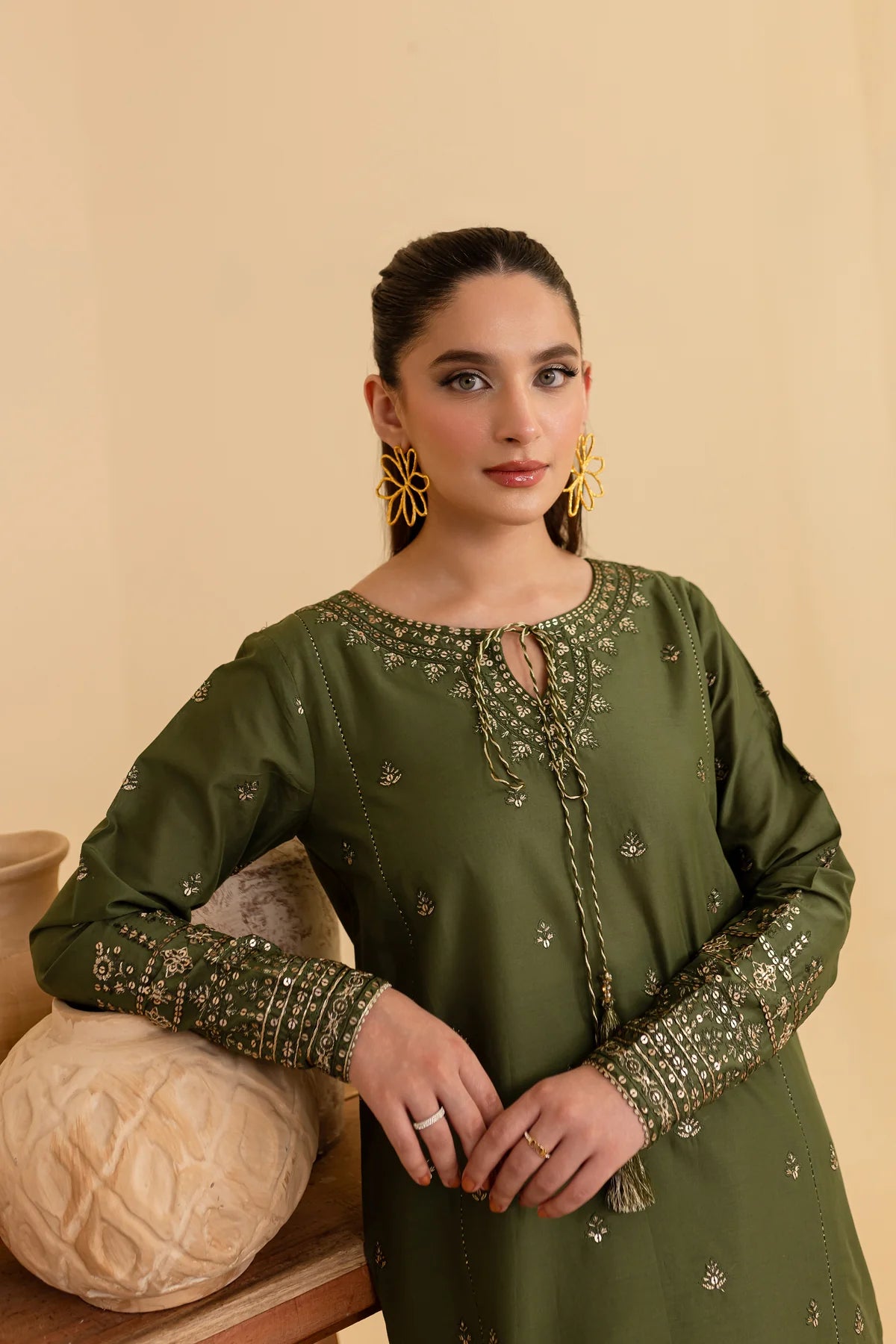 Imre 2Pc - Embroidered Pima Lawn