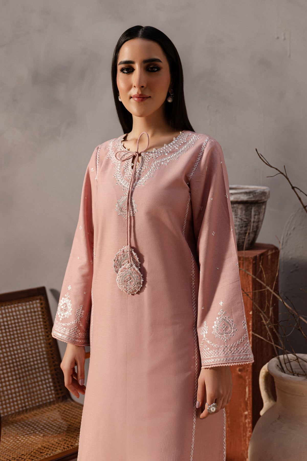 Best Seller - Cotton Candy - 2Pc Stitched Embroidered Dress