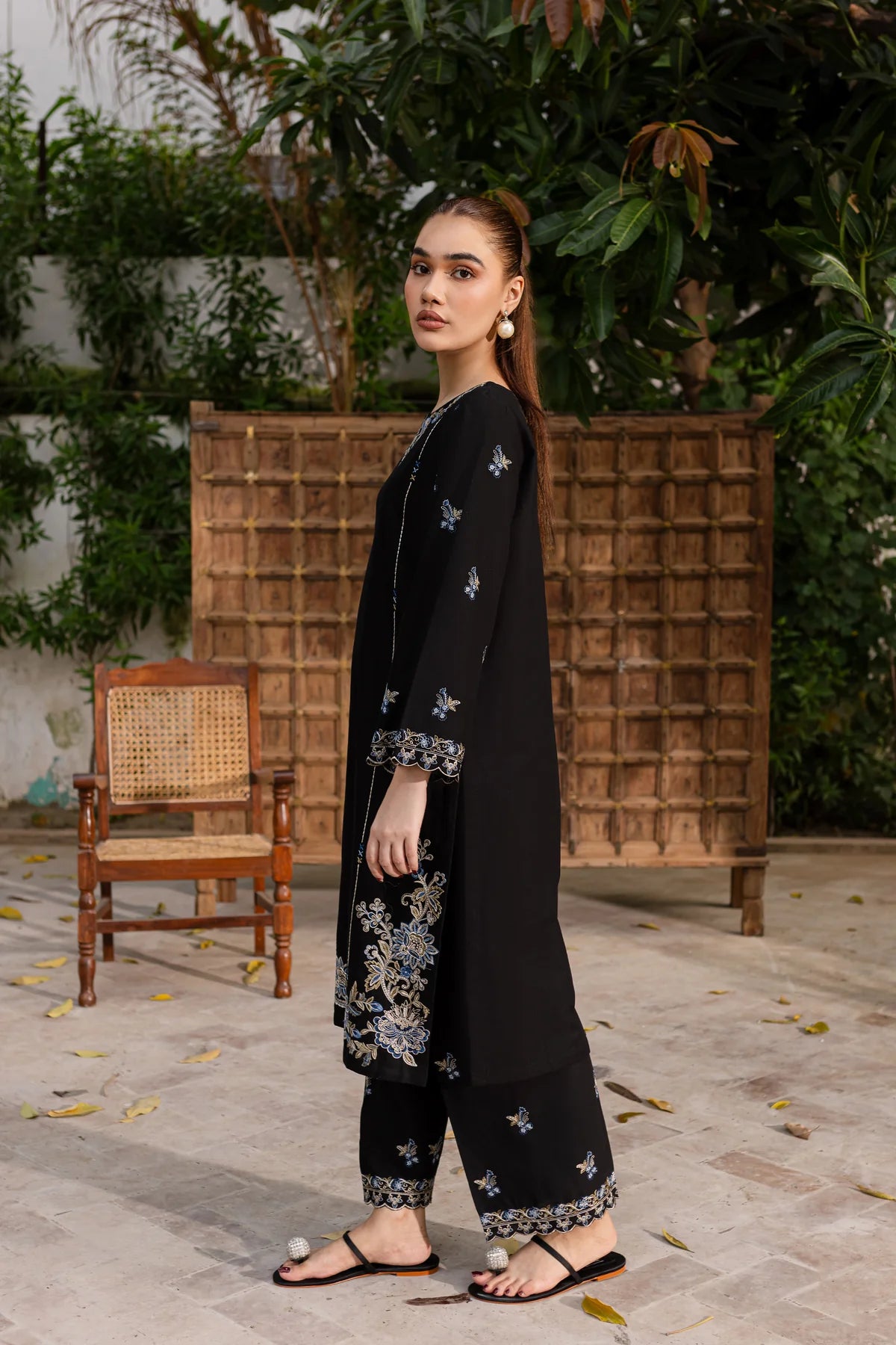 Nashwa 2Pc - Embroidered Pima Lawn Dress