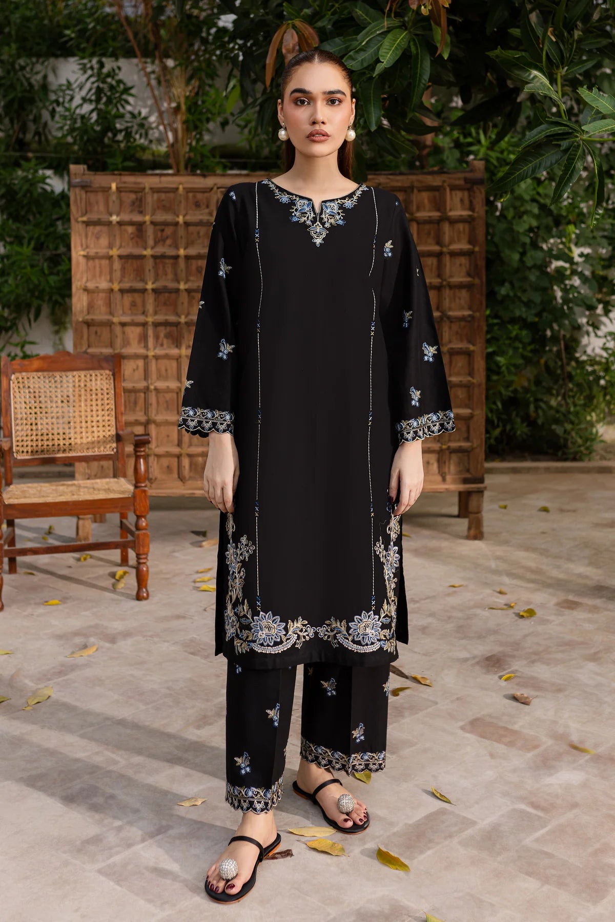 Nashwa 2Pc - Embroidered Pima Lawn Dress