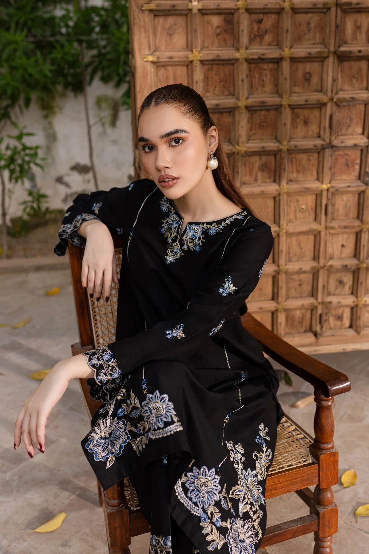 Nashwa 2Pc - Embroidered Pima Lawn Dress