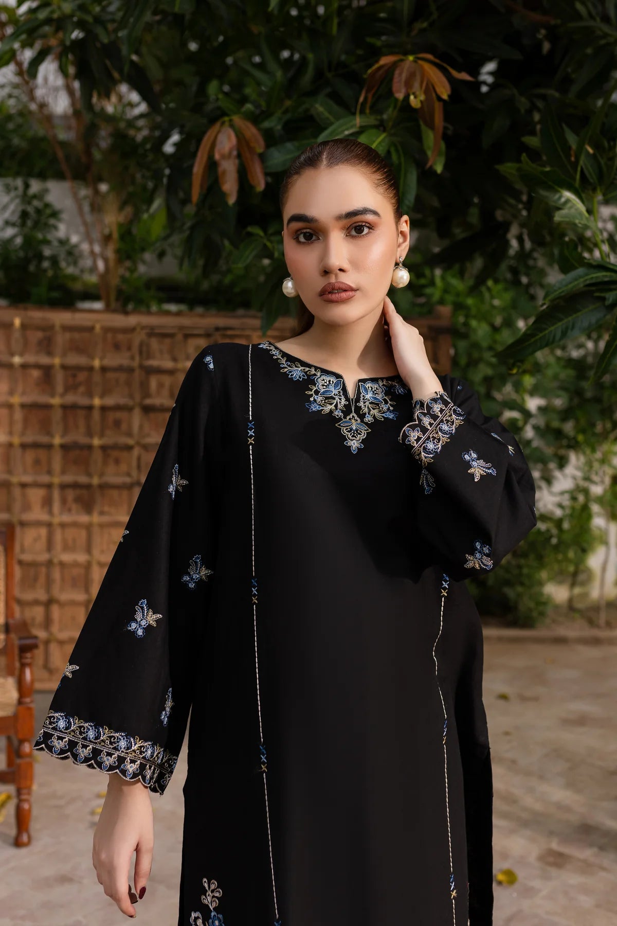 Nashwa 2Pc - Embroidered Pima Lawn Dress