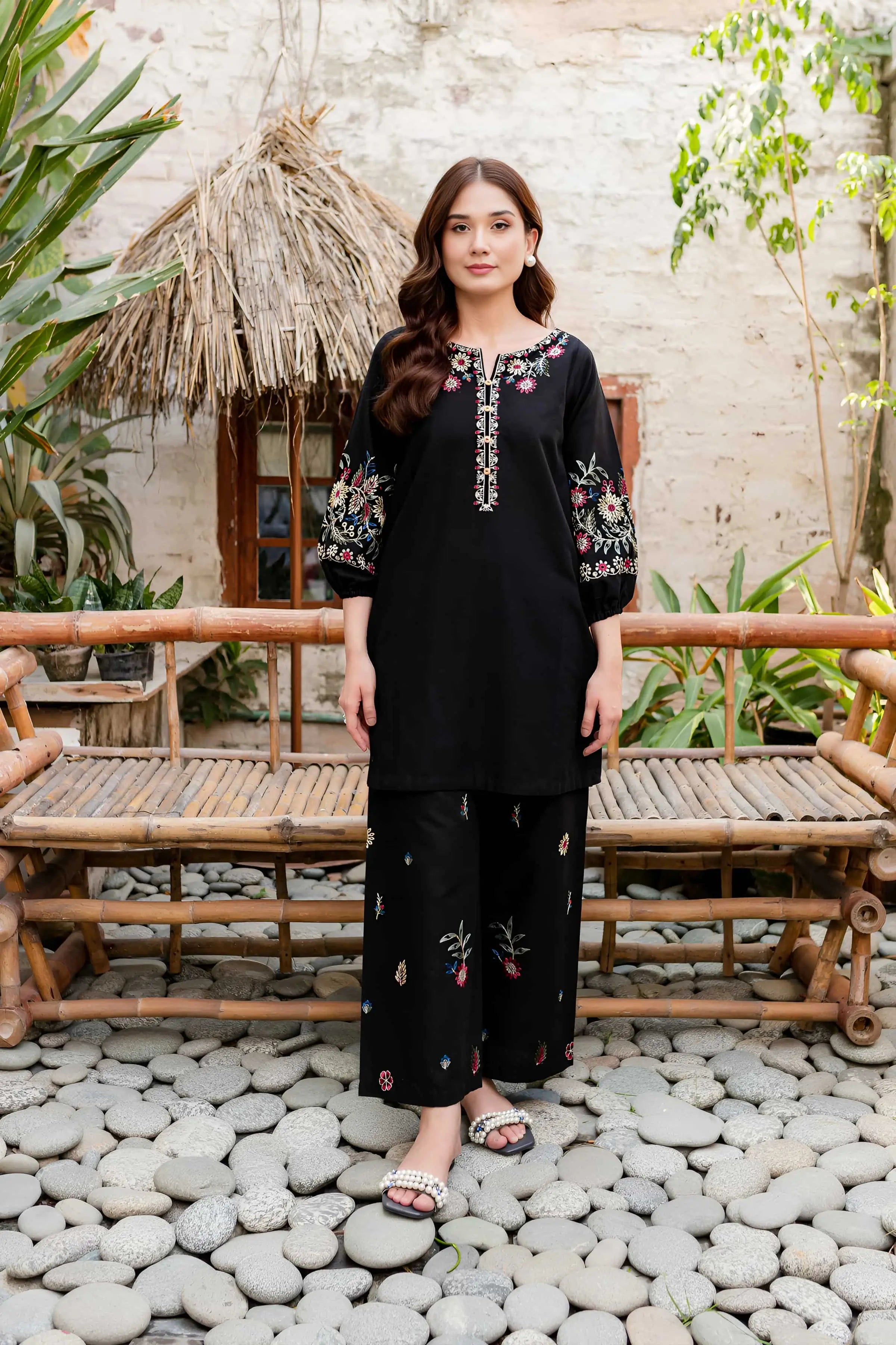 BLACK BEAUTY- 2PC BEST SELLING  EMBROIDERED