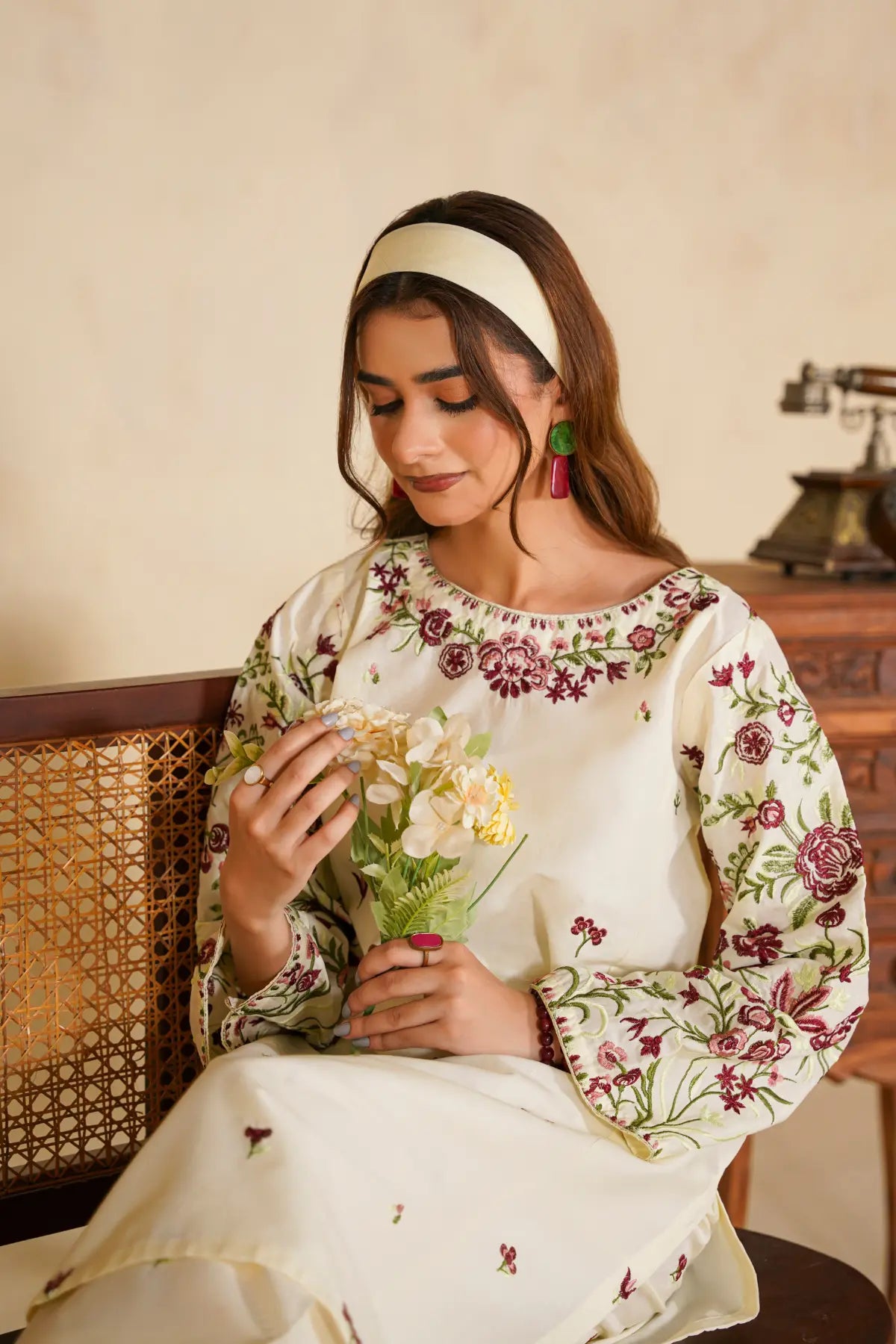 Colours 2Pc - Stitched Embroidered Dress