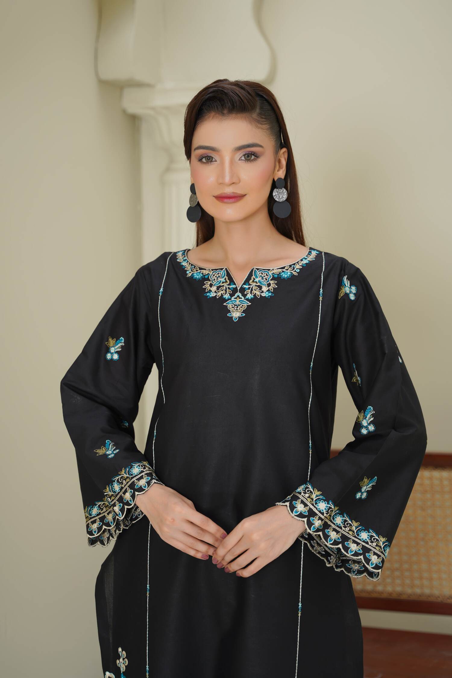 Nashwa 2Pc - Embroidered Pima Lawn Dress