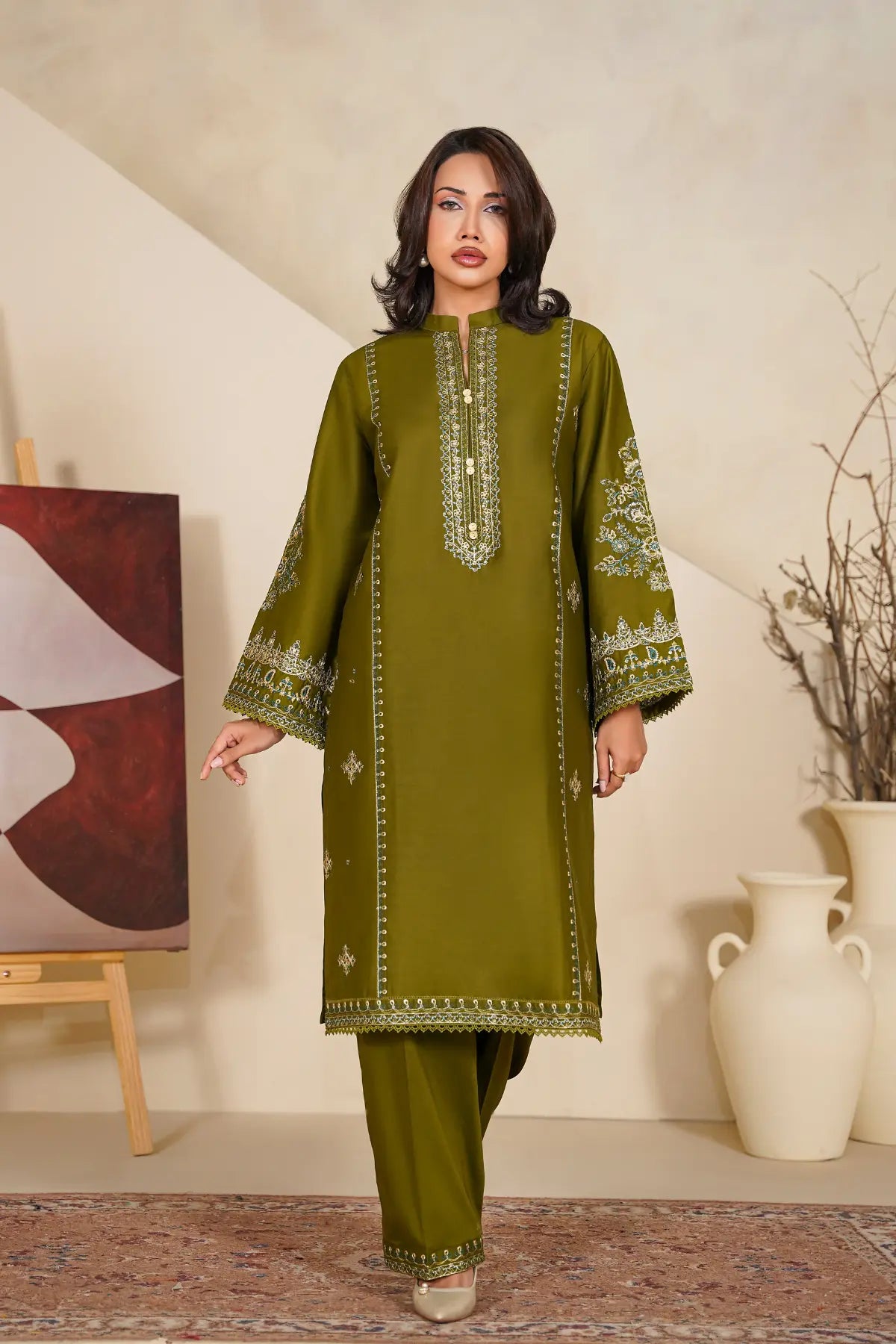 Green Glaze - 2Pc Stitched - Limited Stock