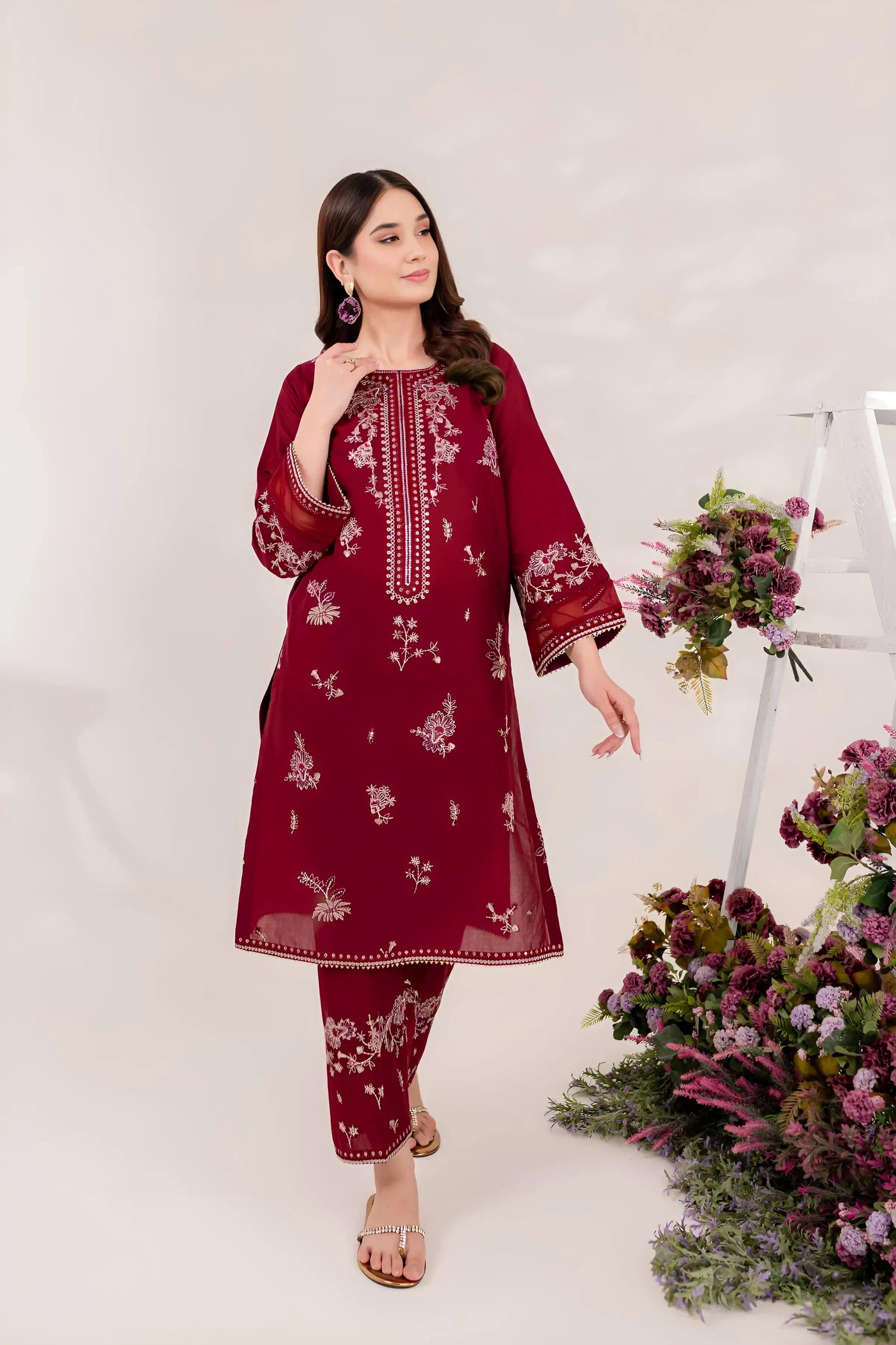 RED BLOOD - 2PC BEST SELLING -EMBROIDERED