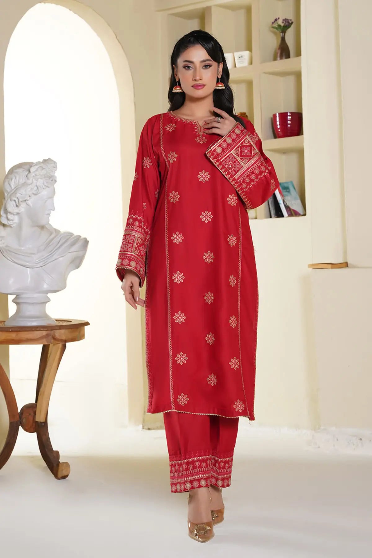 Imperial 2Pc - Embroidered Swiss Cambric Dress