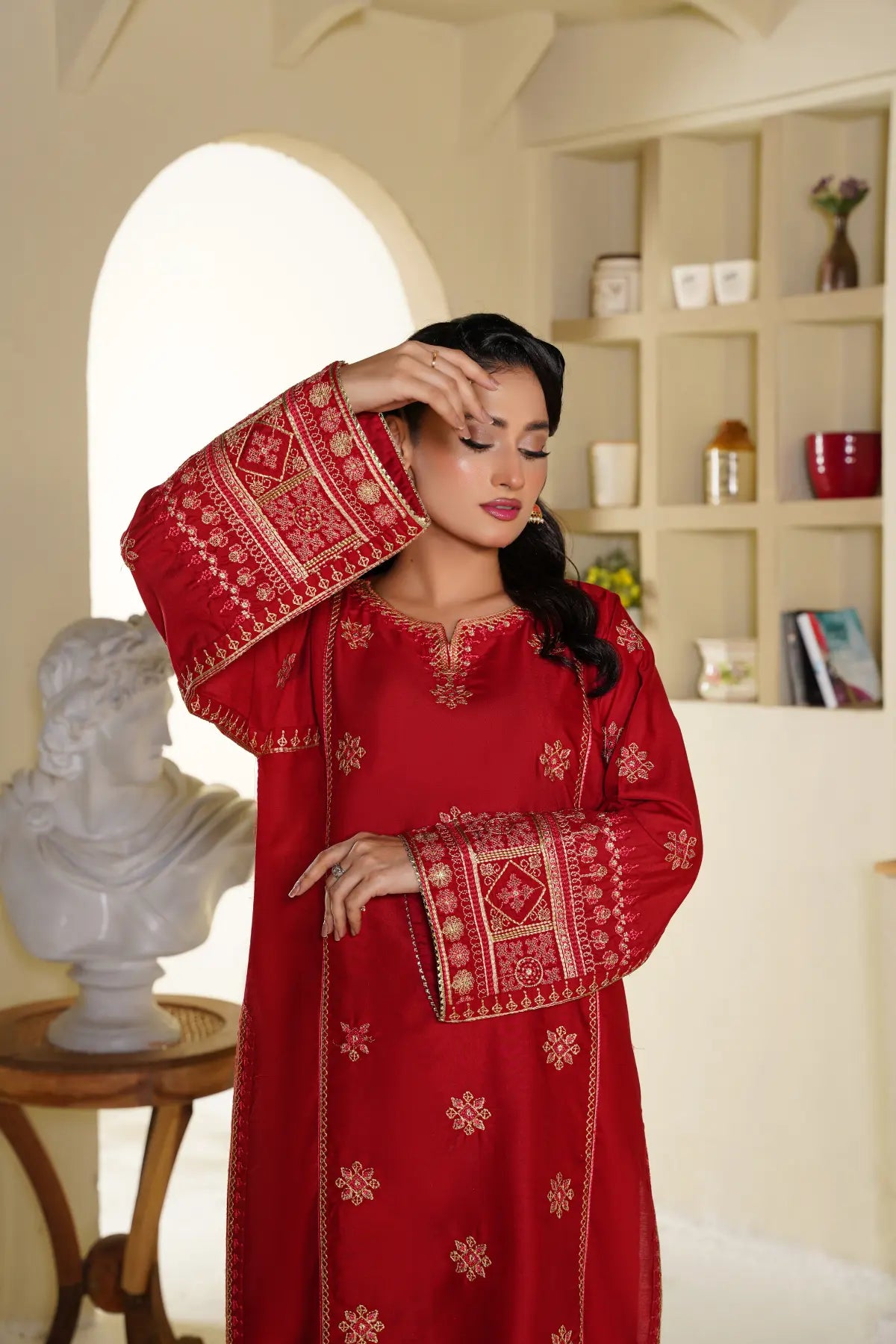 Imperial 2Pc - Embroidered Swiss Cambric Dress