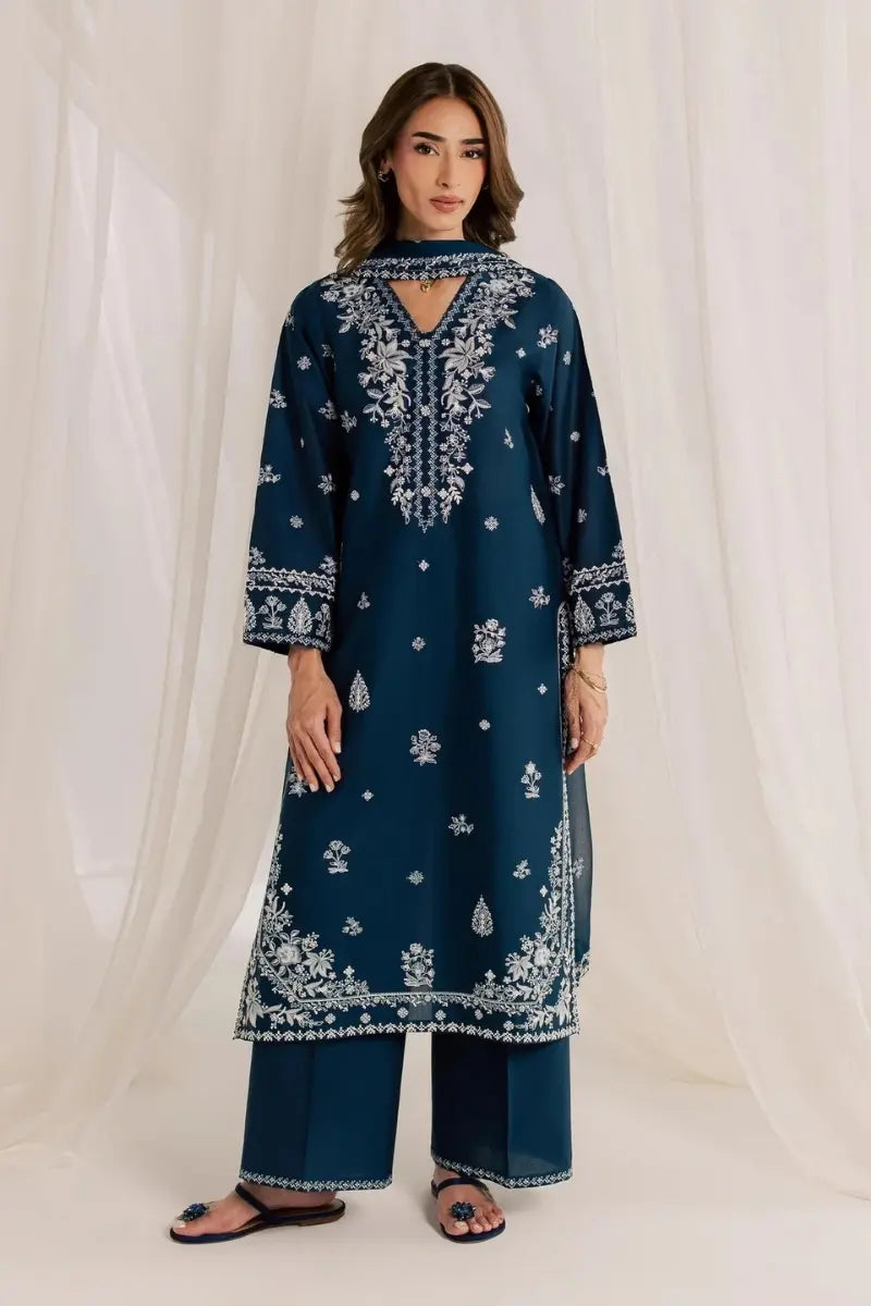 Esaam 3Pc - Embroidered Dress