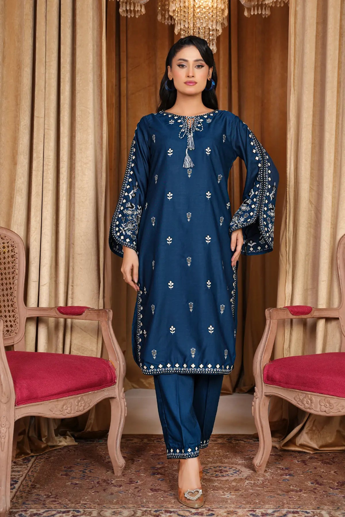 Zinc Beauty  Embroidered Swiss Cambric Dress