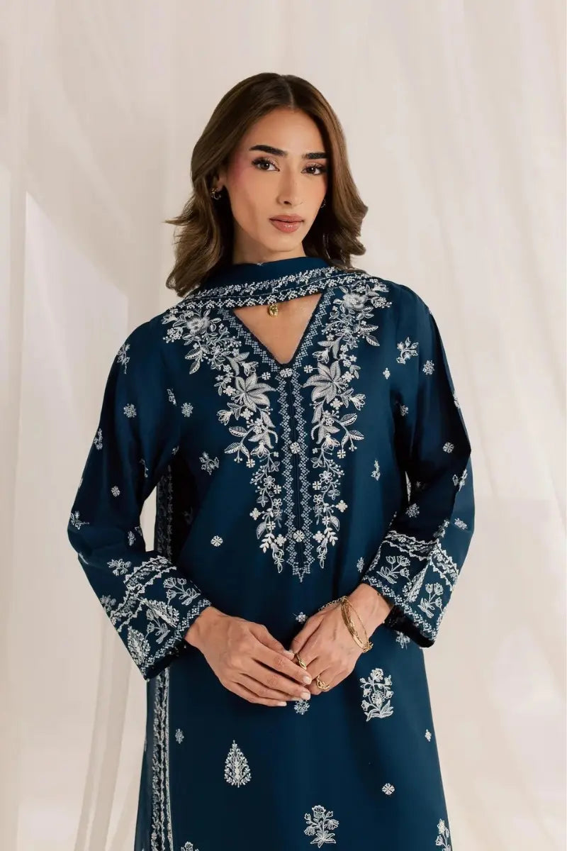 Esaam 3Pc - Embroidered Dress