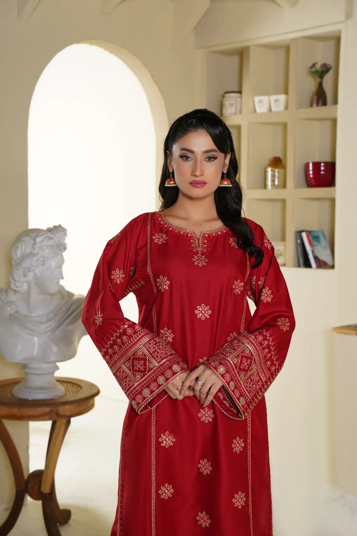 Imperial 2Pc - Embroidered Swiss Cambric Dress