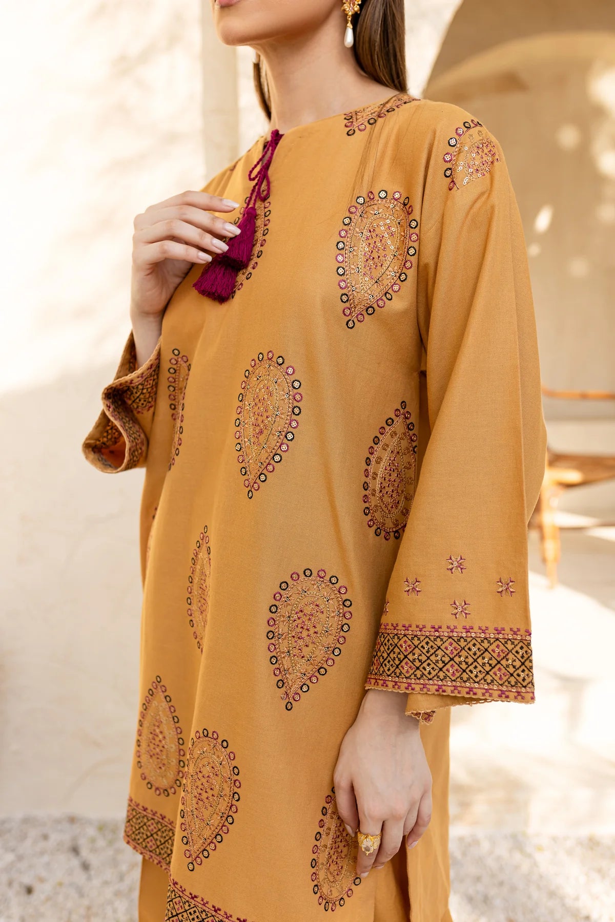 Embroidered Pima Lawn Dress