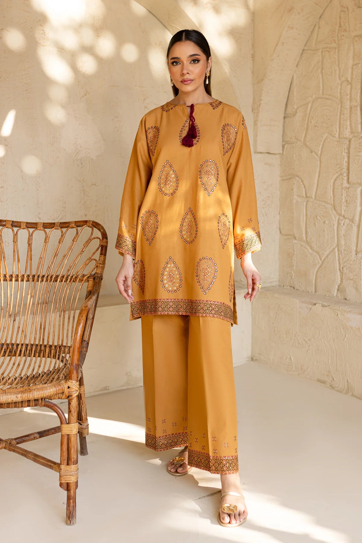 Embroidered Pima Lawn Dress